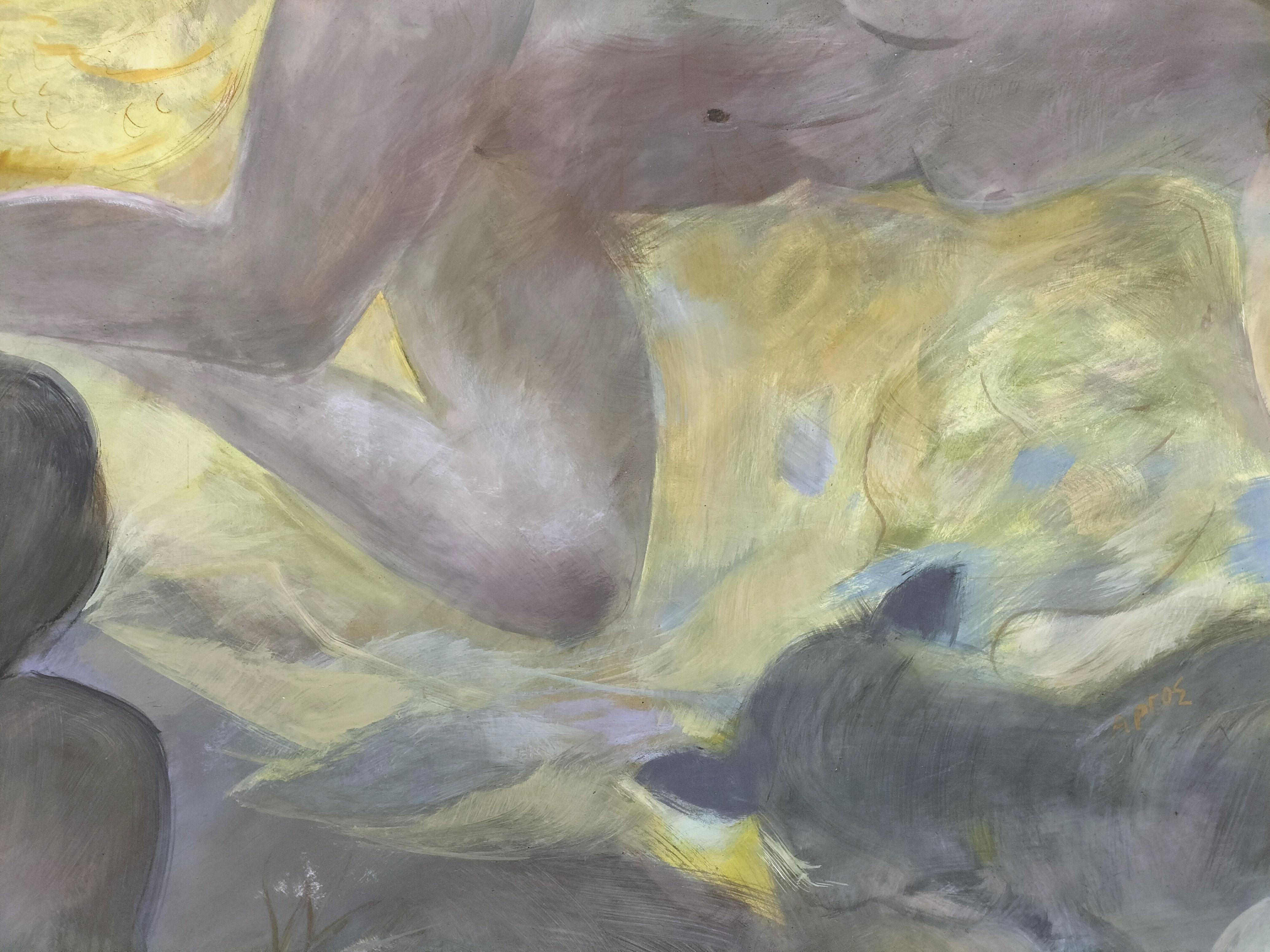 Penelope Mythologische Zeitgenössische Symbolische Nackte Weibliche Figur Ölgemälde im Angebot 2