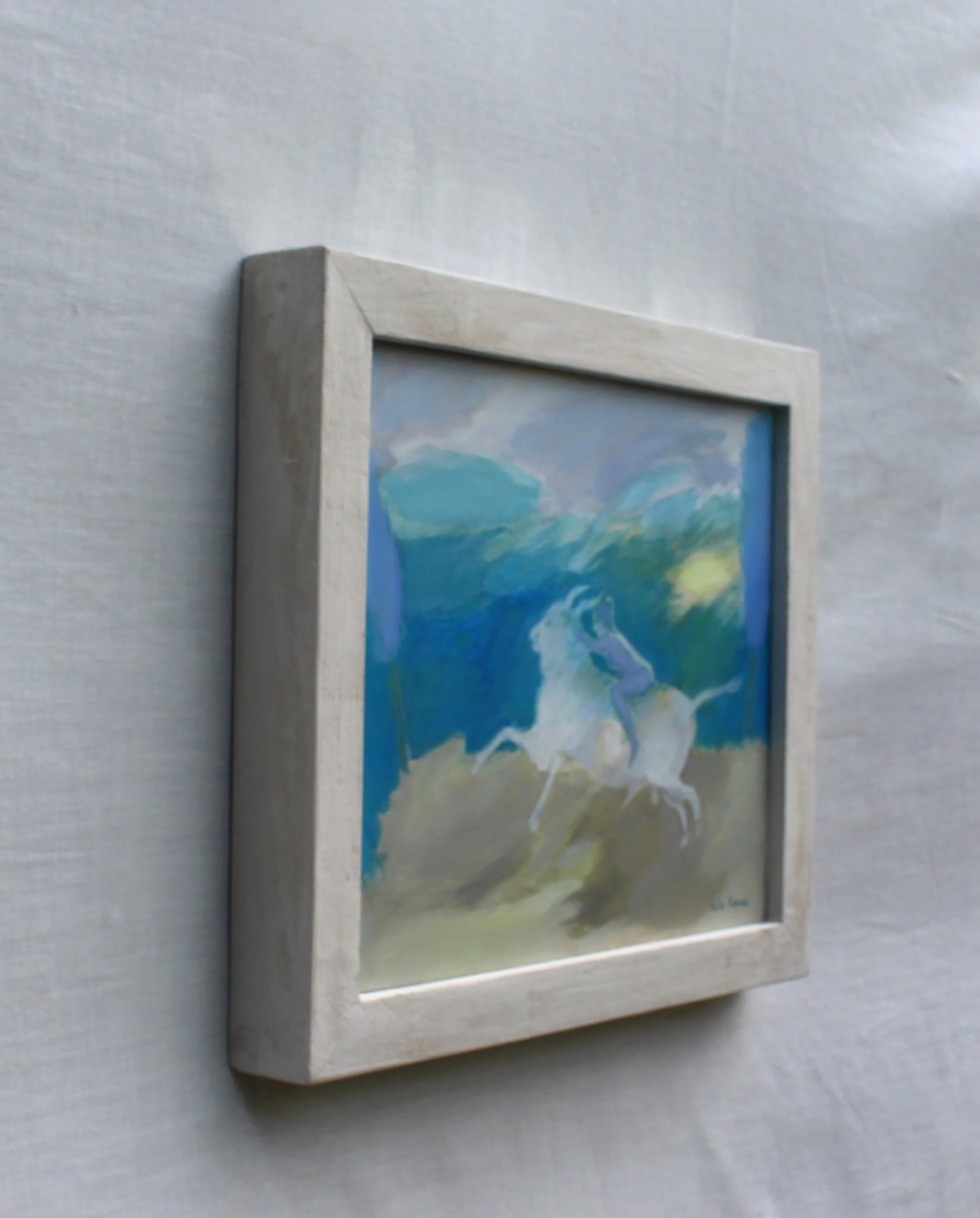 The Rape of Europe Five Mythological Nude and Bull Oil Painting on Canvas For Sale 1