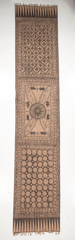 Île Sulawesi, Toroja, tissu de cérémonie peint à la main ( Sarita), Indonésie