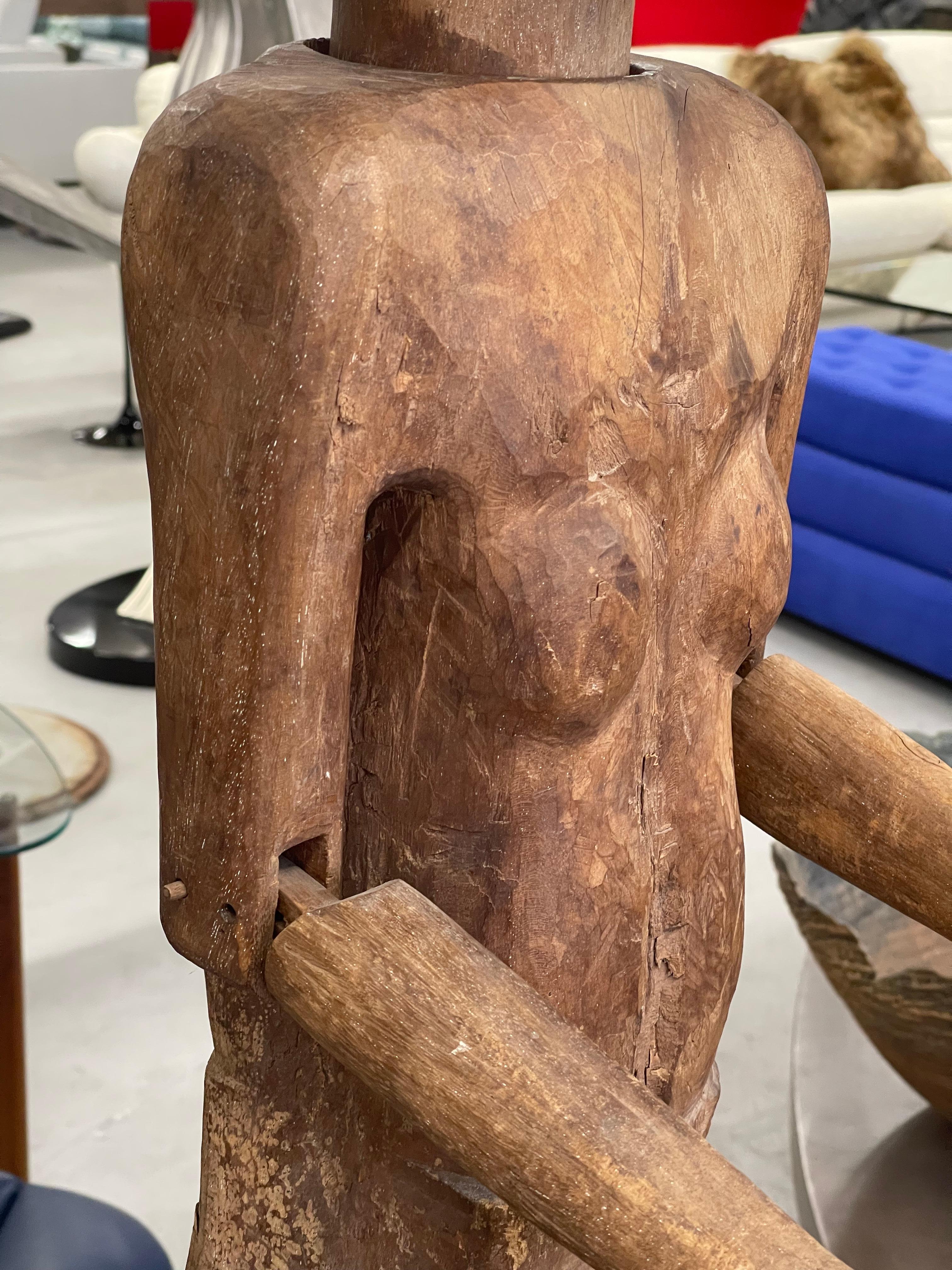 Hand-Carved Sulawesi Tau Tau Female Figure
