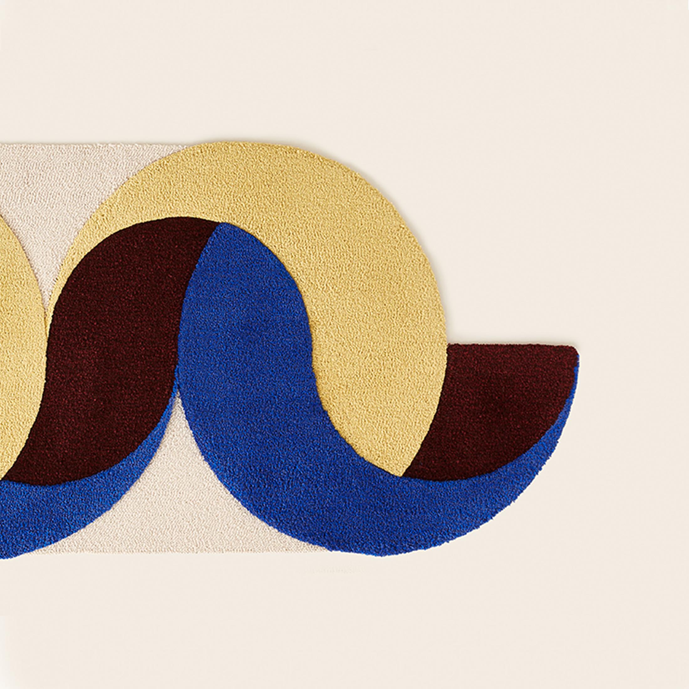 Italian Sulblu Nesso Uno Runner Rug by Seraina Lareida For Sale