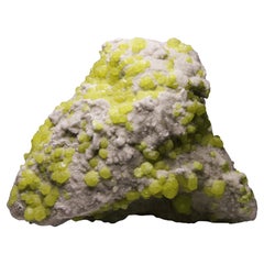 Zolfo su aragonite di Agrigento, Sicilia, Italia