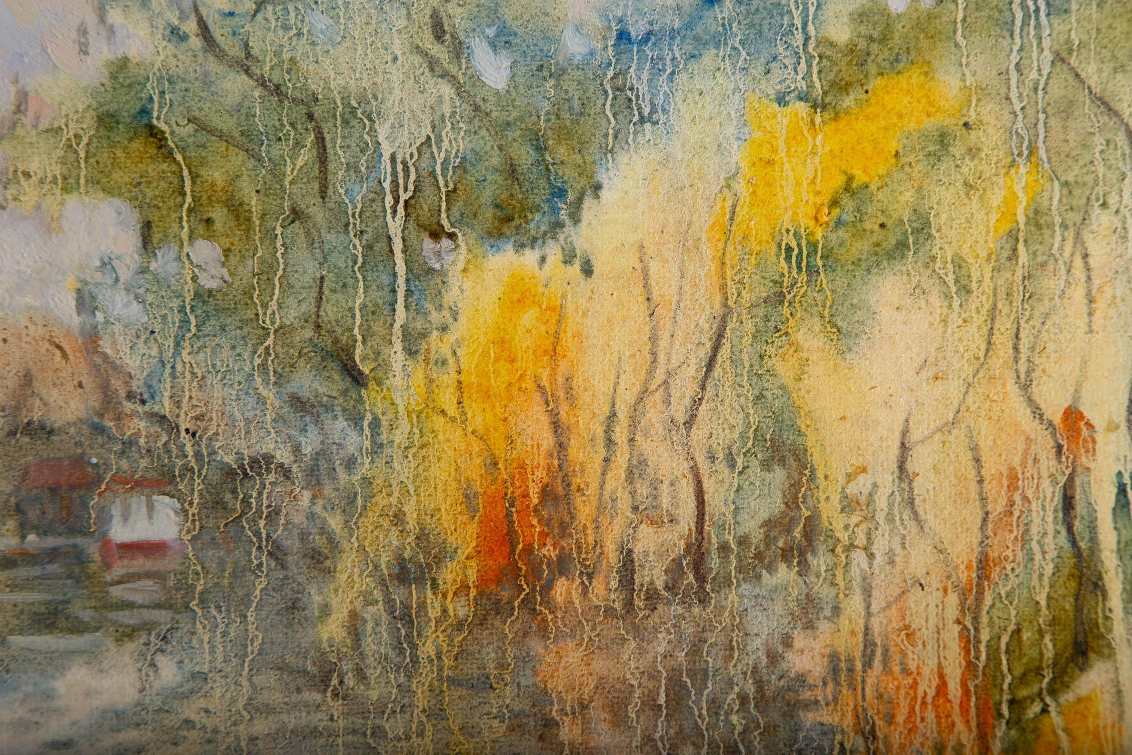 Suli Hu Olio originale impressionista su tela 