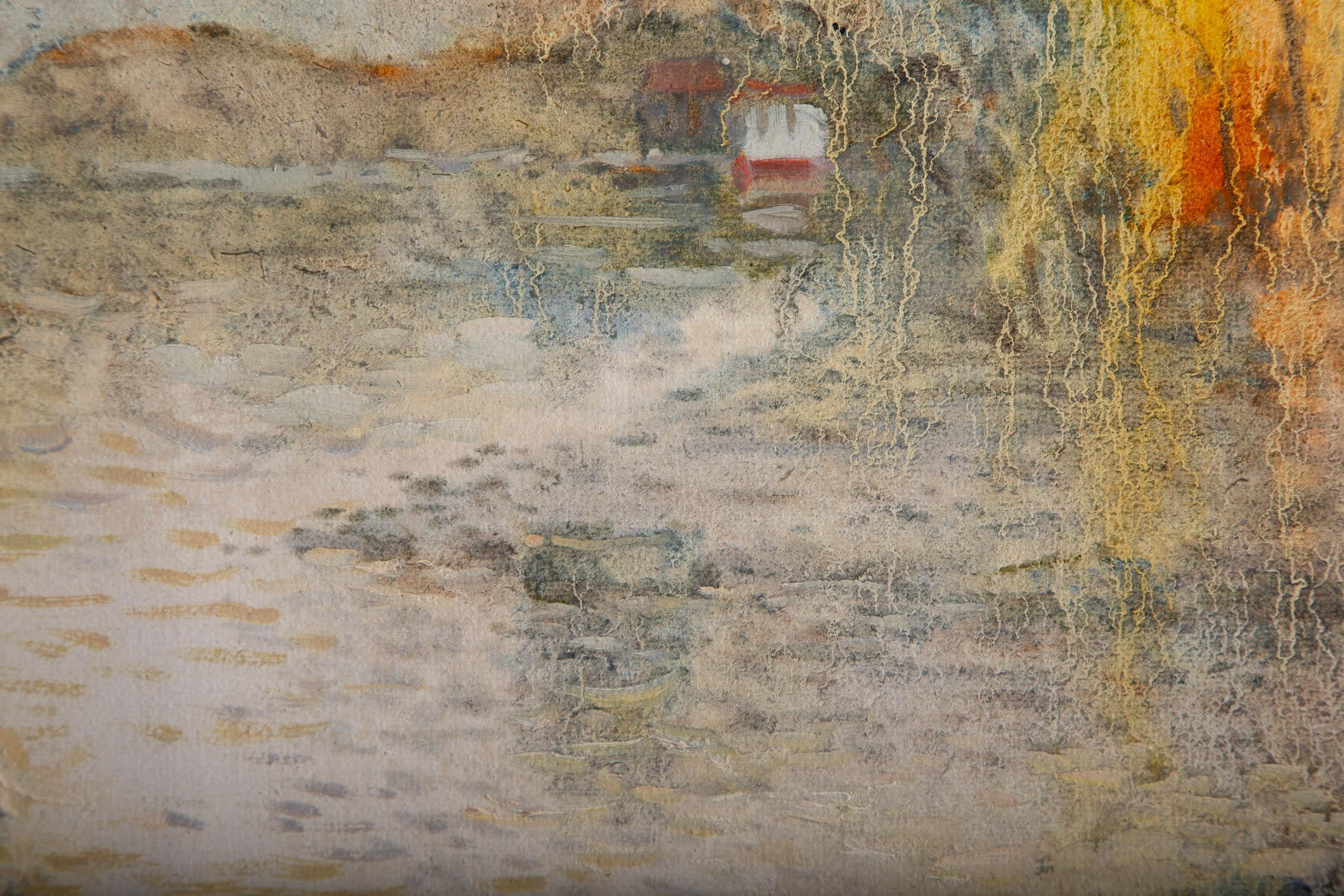 Suli Hu Olio originale impressionista su tela 
