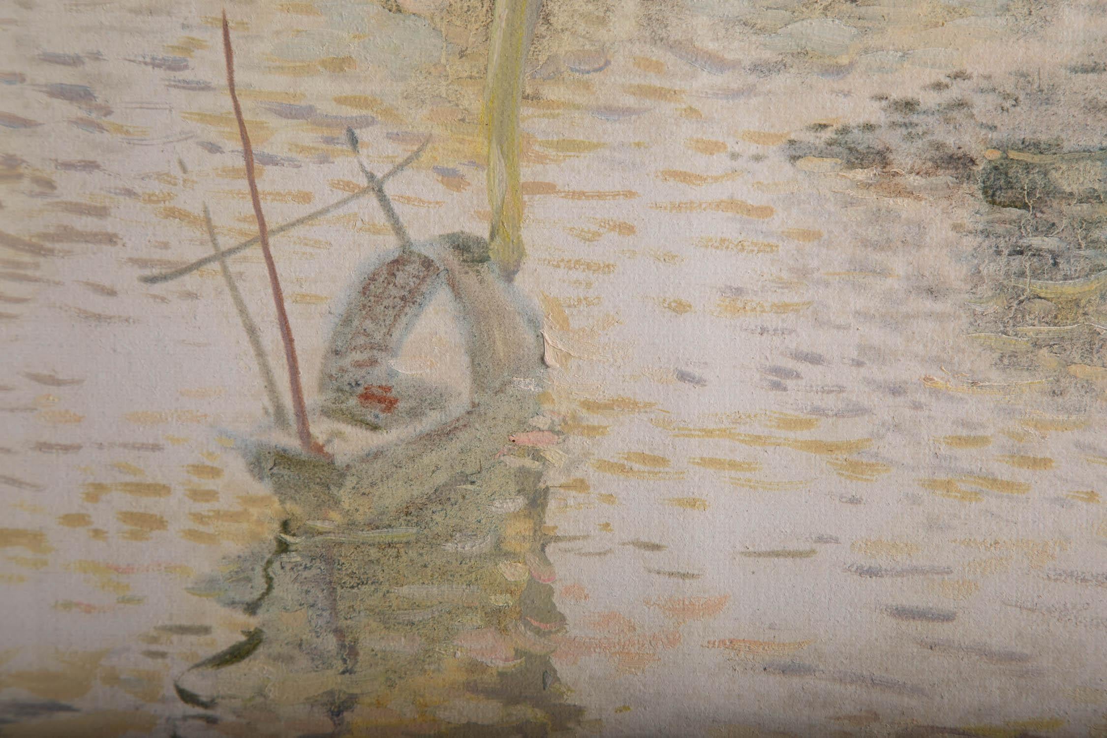 Suli Hu Olio originale impressionista su tela 
