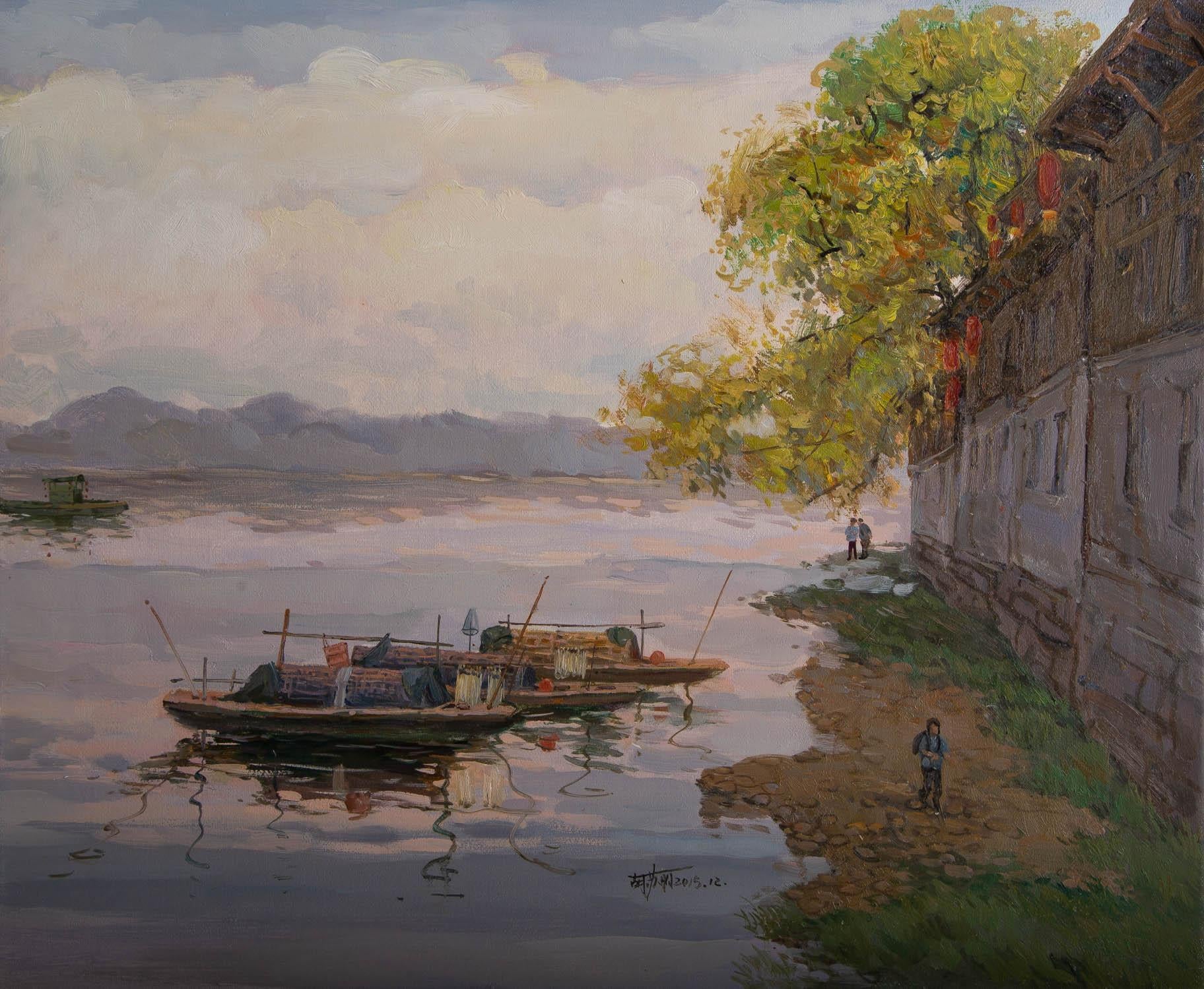 Suli Hu - Peinture à l'huile impressionniste originale 