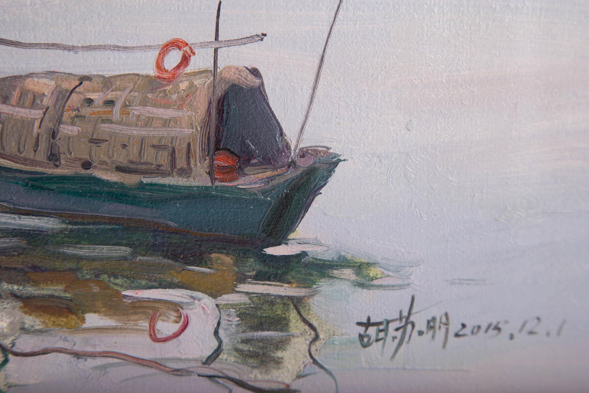 Suli Hu Pintura al óleo original impresionista 