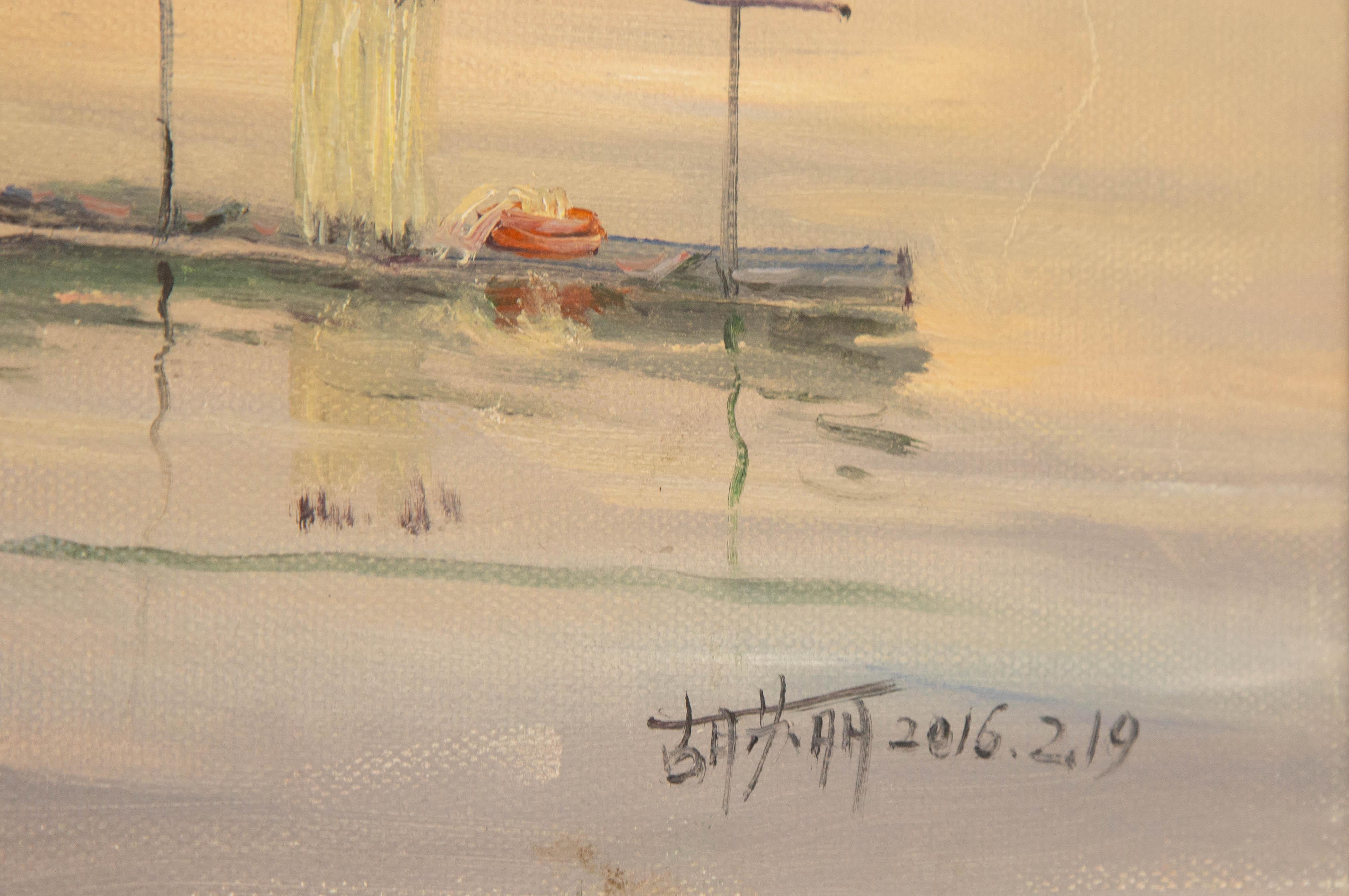 Suli Hu Landscape Original Oil On Canvas 