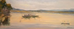 Suli Hu Landscape Original Oil On Canvas "The Beauty of Oujiang River"