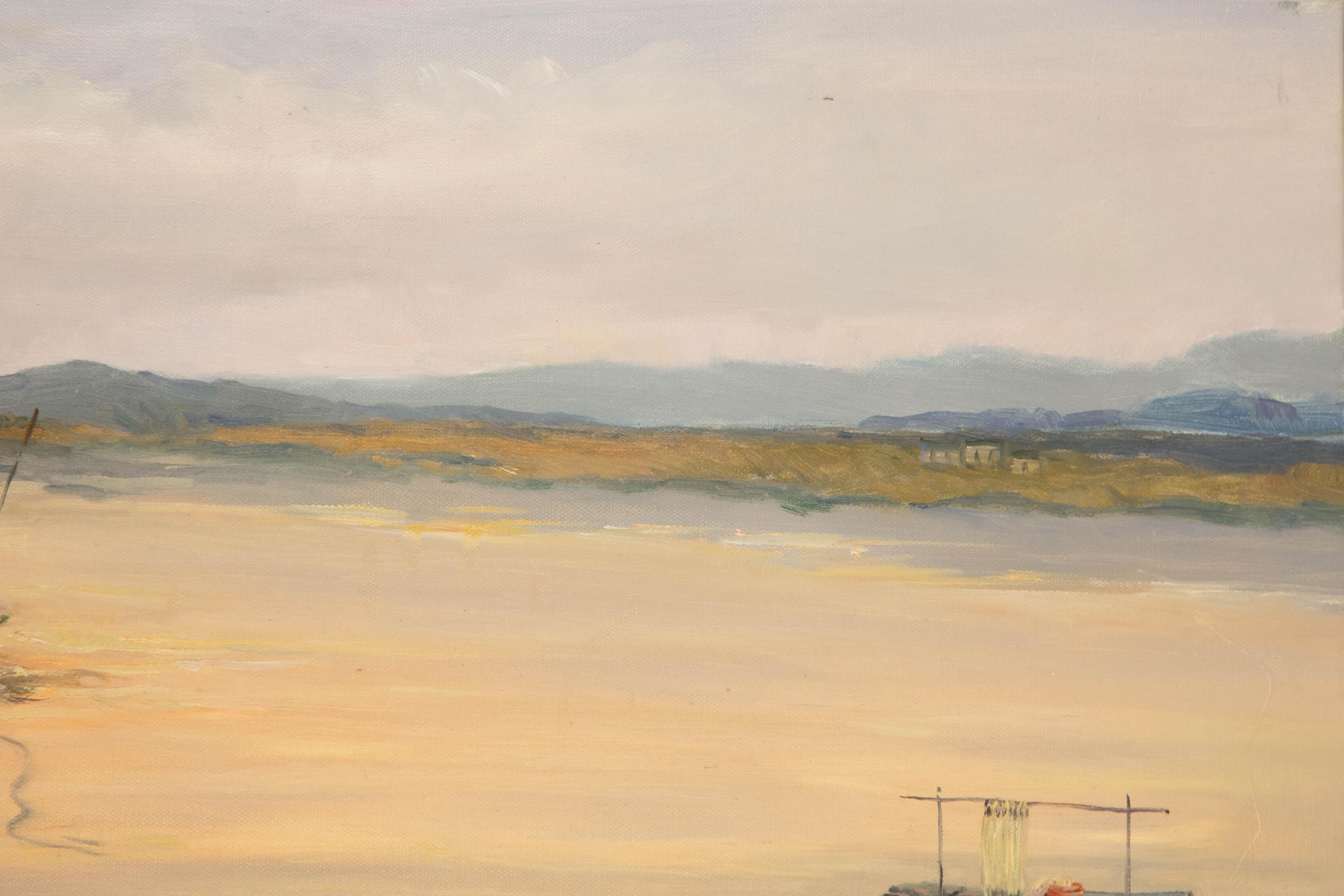 Suli Hu Landscape Original Oil On Canvas 