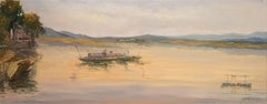 Suli Hu Landscape Original Oil On Canvas "The Beauty of Oujiang River"
