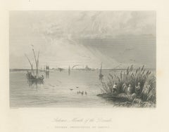 Sulina, Mouth of the Danube after W.H. Bartlett, Steel Engraving, circa 1844