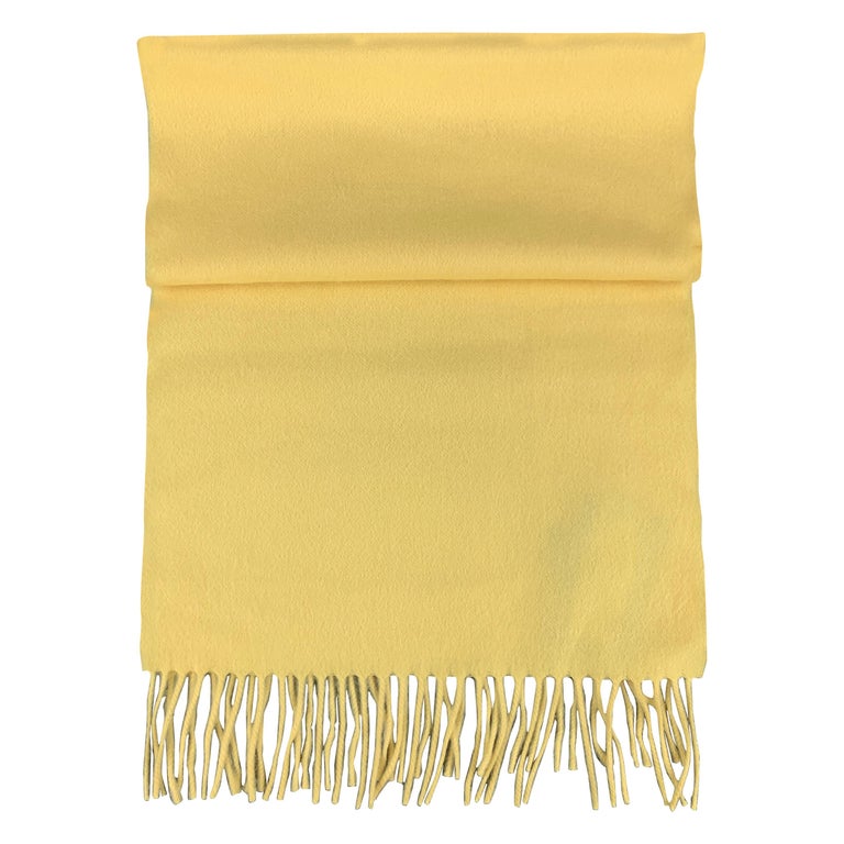 SULKA Solid Yellow Cashmere Scarf at 1stDibs sulka scarf