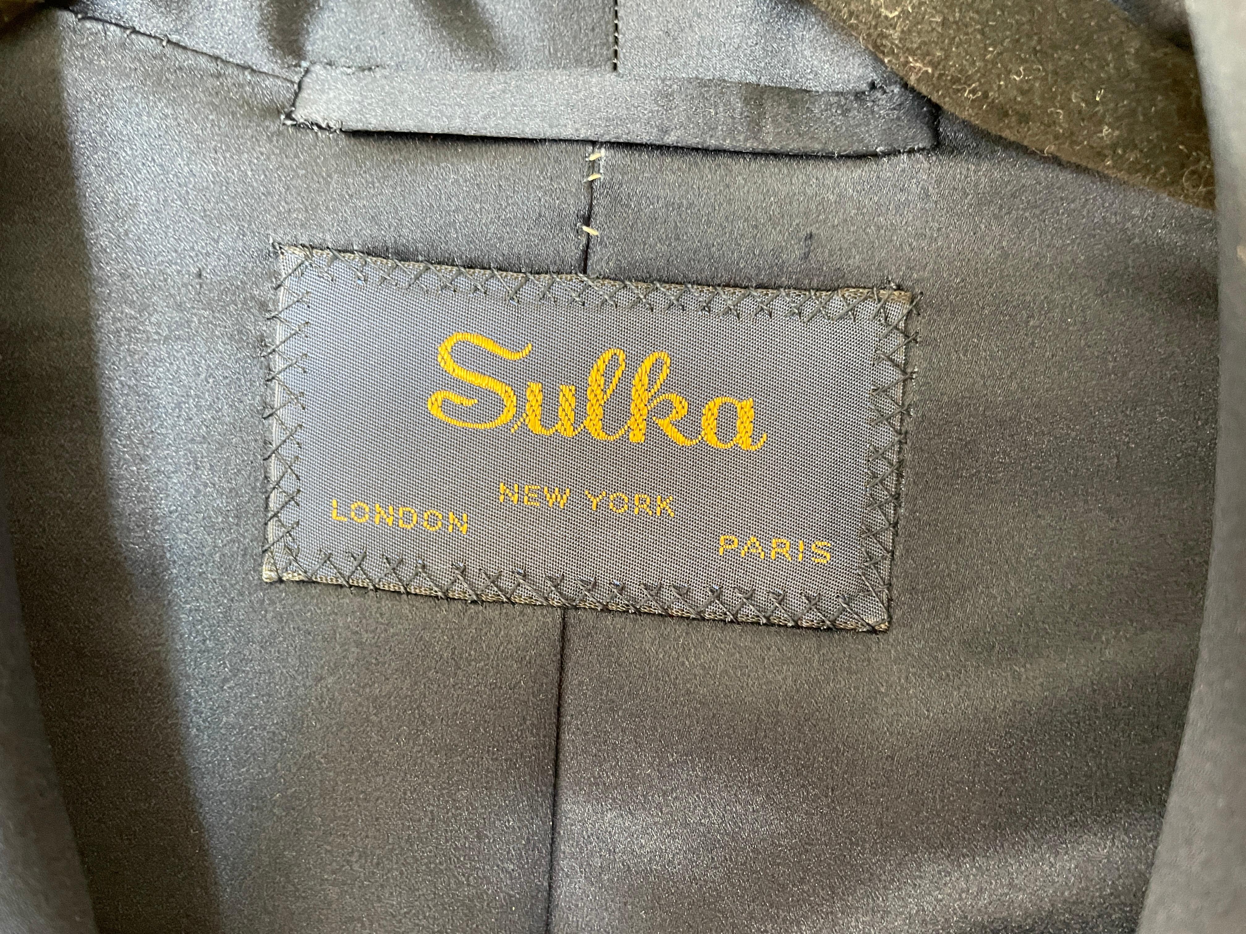 Men's Sulka Unworn Bespoke Vintage Paisley Cashmere Silk Lined Smoking Evening Robe For Sale