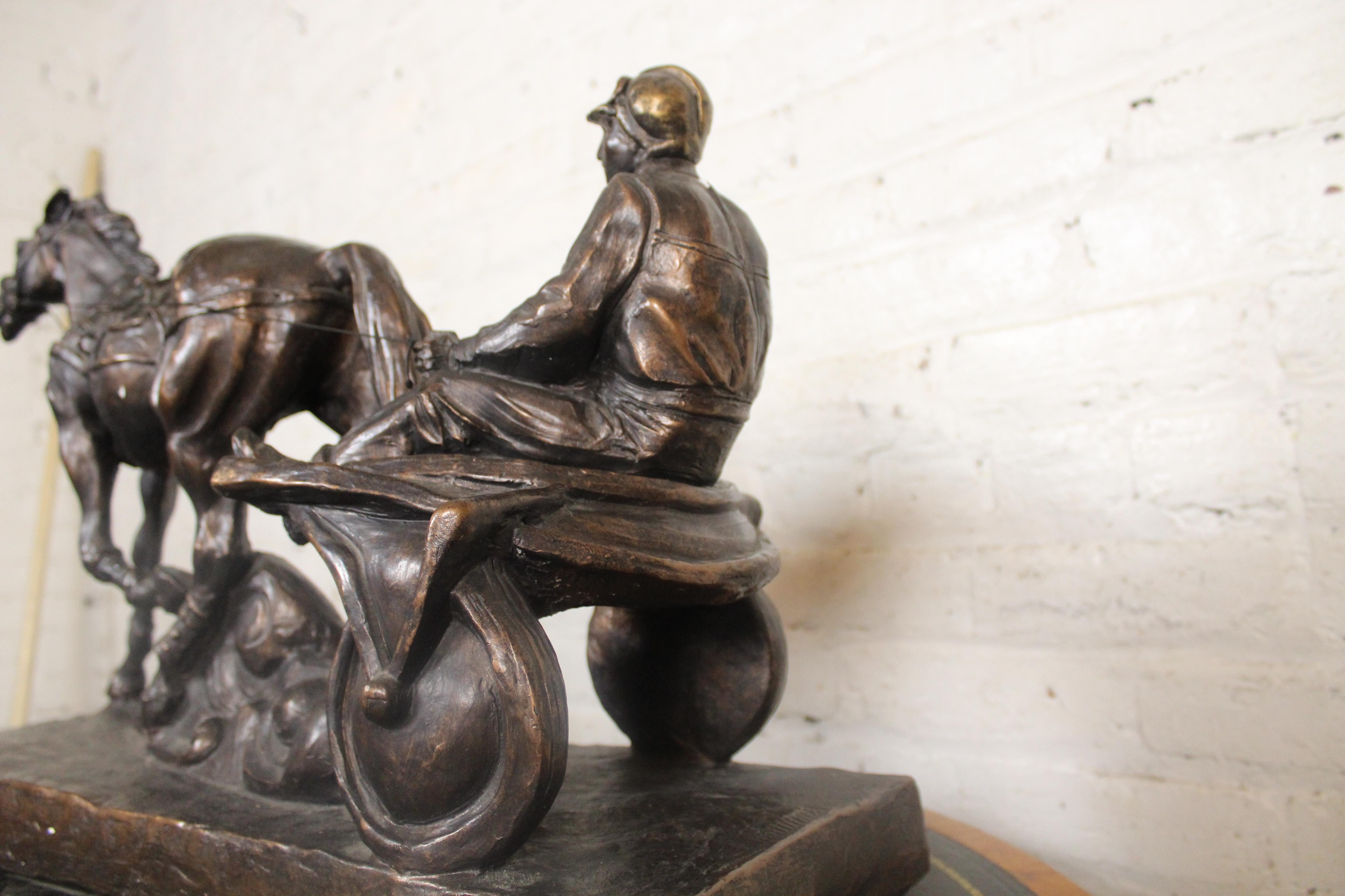 Statua di Sulky Harness Racing in vendita 7