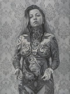 Trust/Truth (Self Portrait) - Contemporary Figurative Nude Painting
