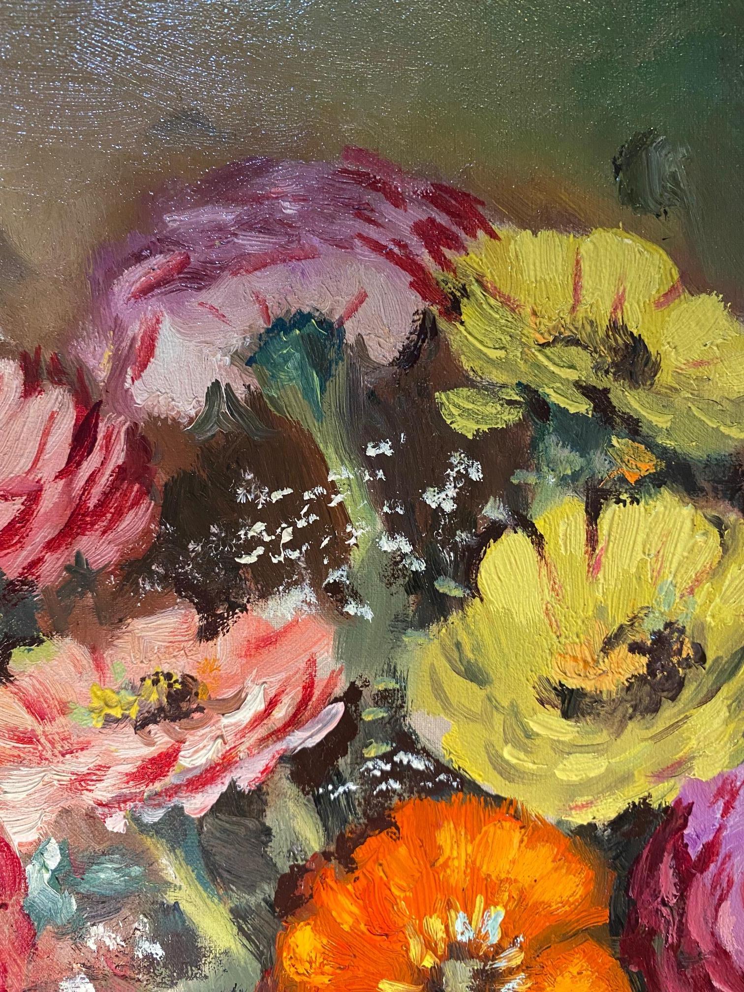 Bouquet by Sully Bersot - Oil on canvas 32x35 cm For Sale 6