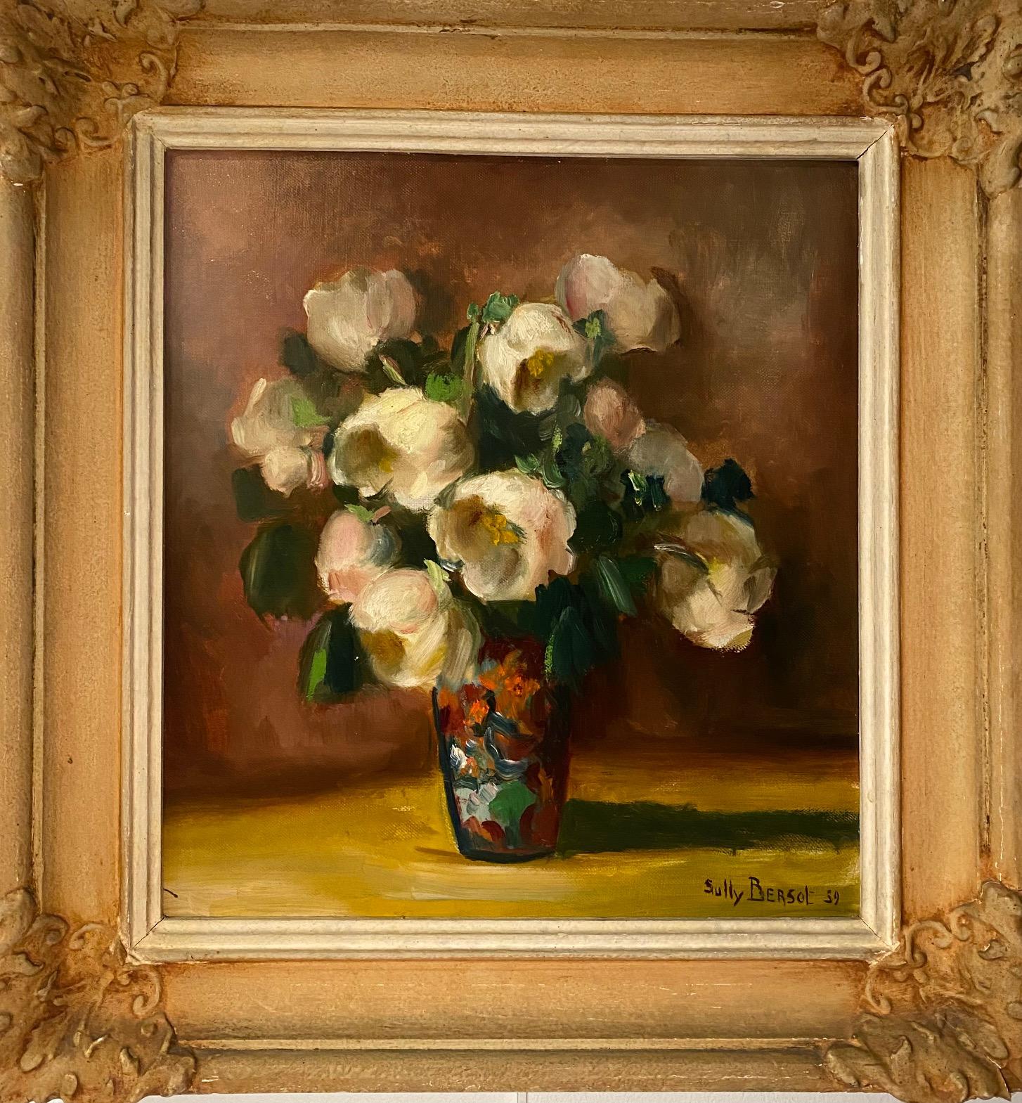 Sully Bersot ist ein Schweizer Maler, der im 20. Jahrhundert geboren wurde. 
Das Werk wird rahmenweise verkauft, 
Gesamtgröße mit Rahmen: 43,5x46,5 cm
