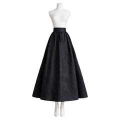 Sully Bonnelly Vintage 1990s Black Pleated Formal Skirt Size 8 USA