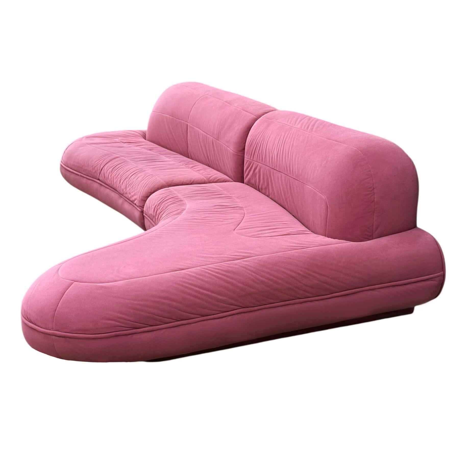 Sulptural Mid-Century Modern Curved Sectional Sofa by M Fillmore Harty, Preview Moderno de mediados de siglo en venta