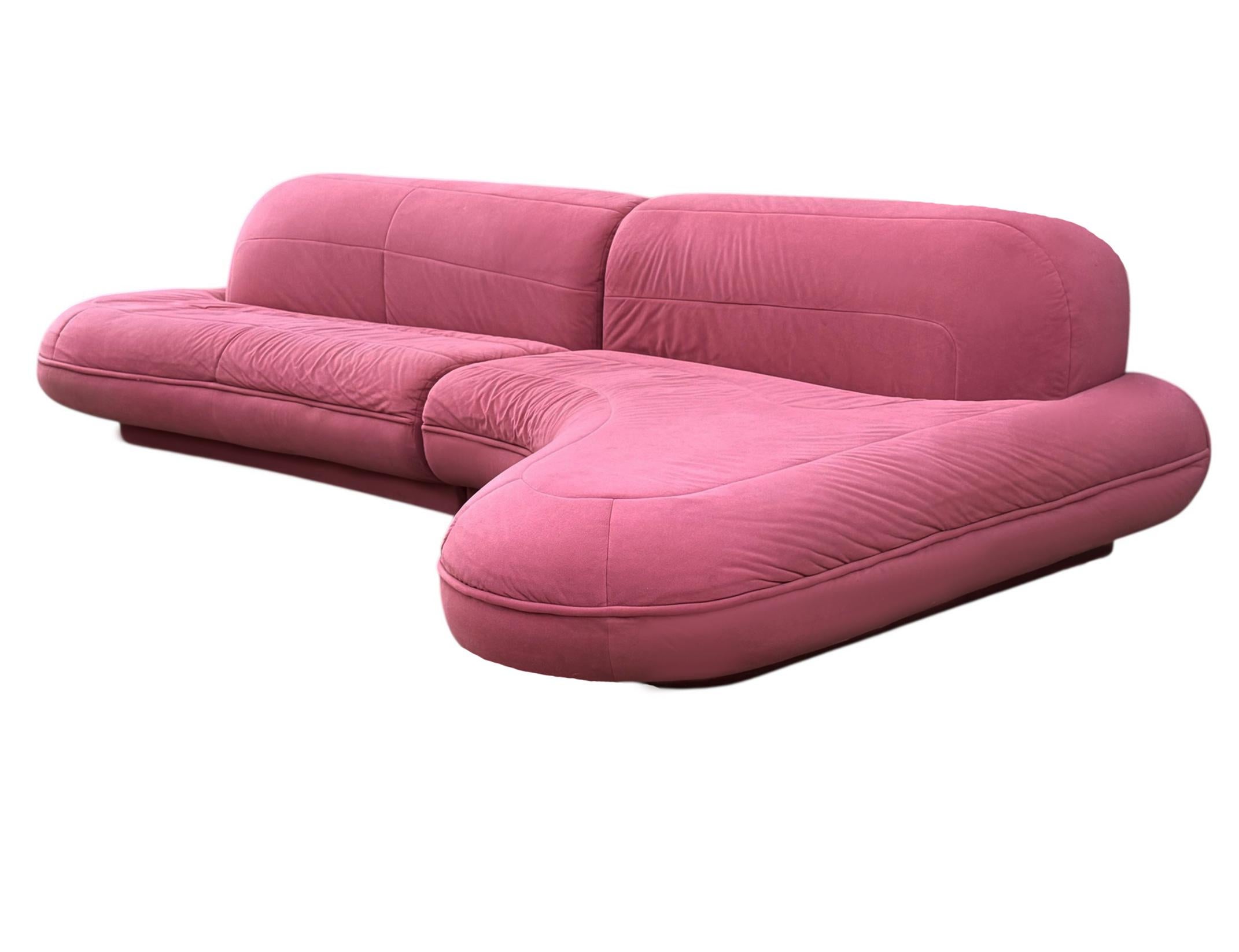 Sulptural Mid-Century Modern Curved Sectional Sofa by M Fillmore Harty, Preview en Bueno estado para la venta en Philadelphia, PA