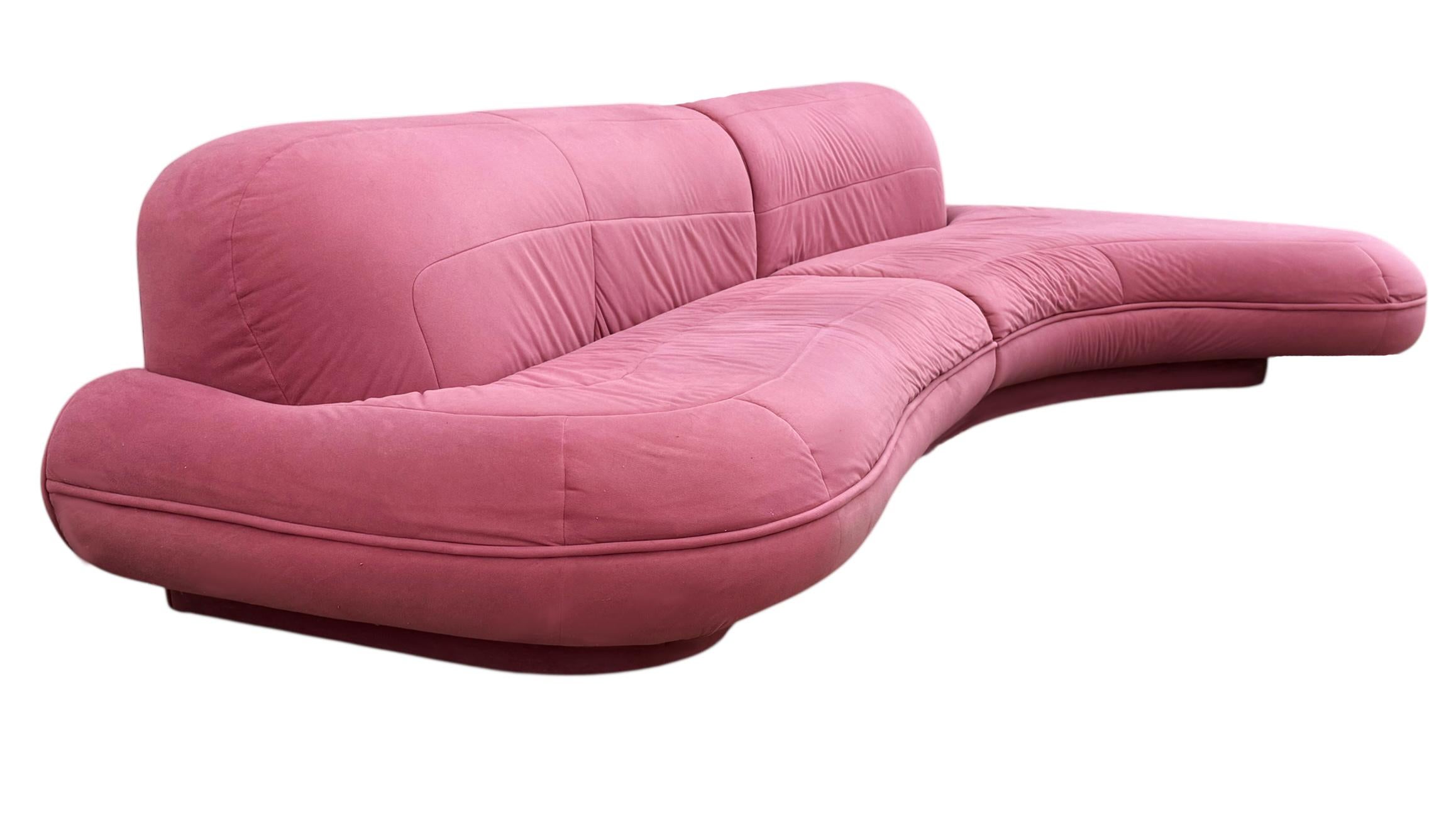 Sulptural Mid-Century Modern Curved Sectional Sofa by M Fillmore Harty, Preview finales del siglo XX en venta