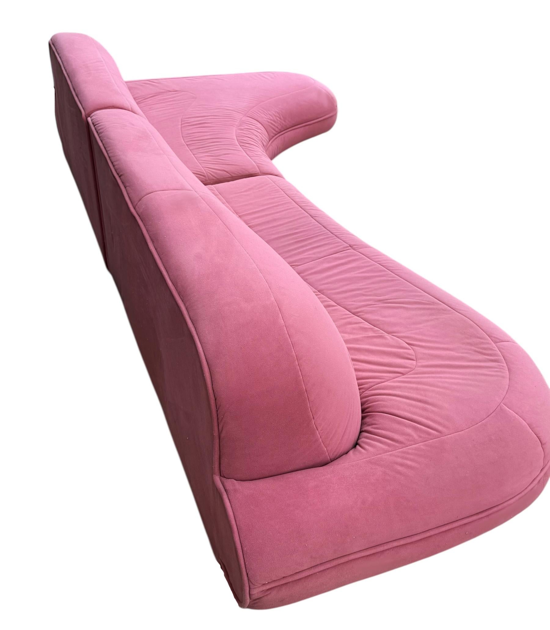 Sulptural Mid-Century Modern Curved Sectional Sofa by M Fillmore Harty, Preview Tela en venta