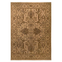 Sultanabad Antique Style Rug in Beige-Brown, Gray Floral Pattern by Rug & Kilim