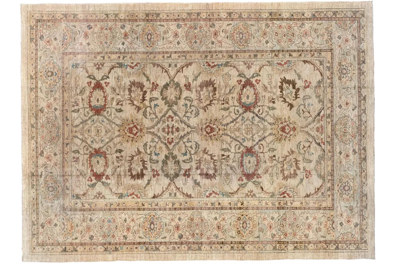 Sultanabad Splendor: A Masterpiece of Turkish Weaving
Legacy Woven in Every Knot
Step into a realm of sophisticated beauty with this exquisite hand-knotted Turkish Sultanabad rug, circa 1990. Echoing the timeless grandeur of 19th-century Persian