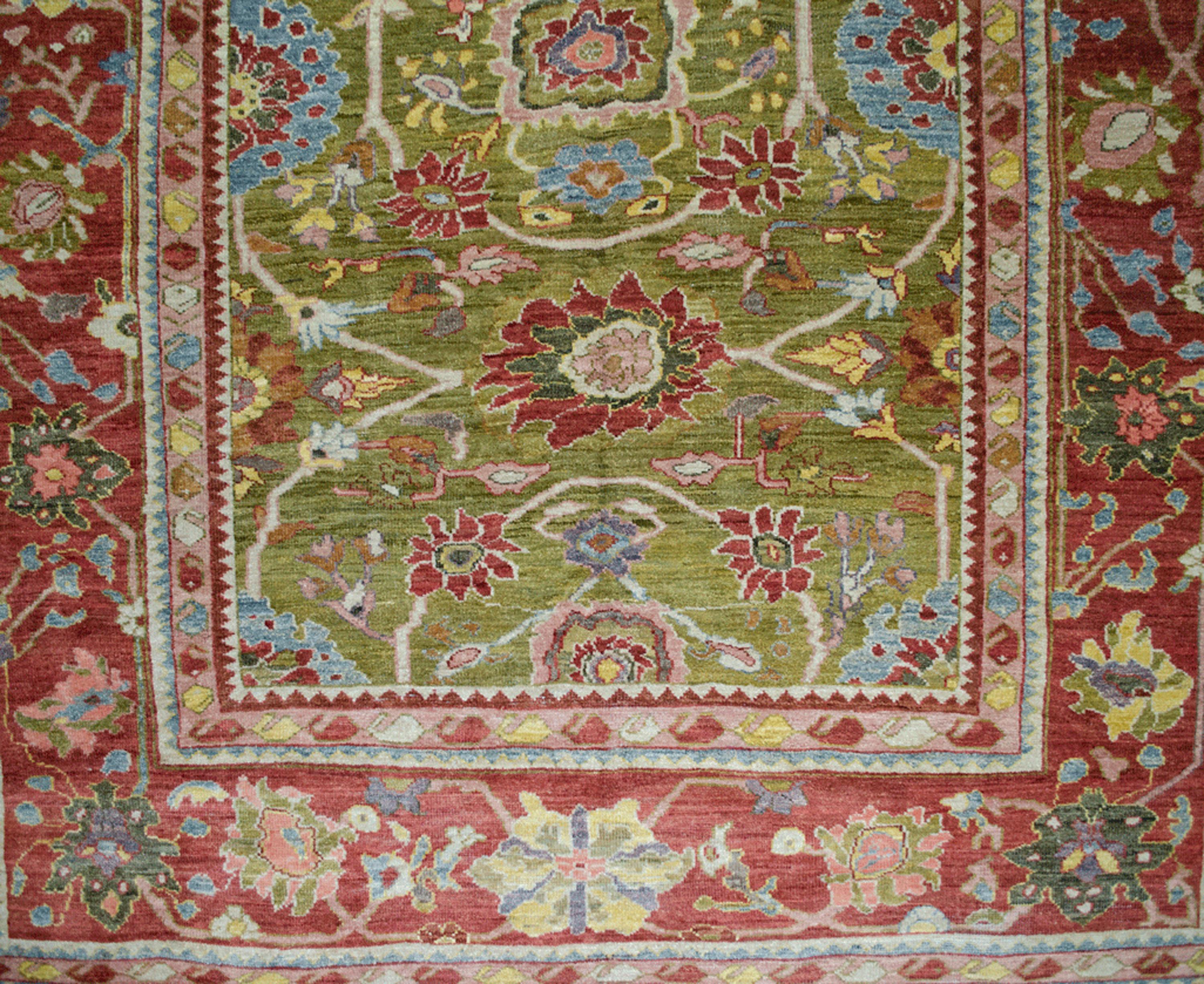 Sultanabad-Teppich 306x252cm im Zustand „Neu“ im Angebot in Henley-on-Thames, Oxfordshire