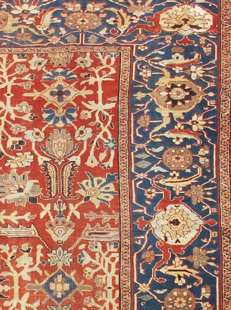 Hand-Woven Sultanabad Carpet