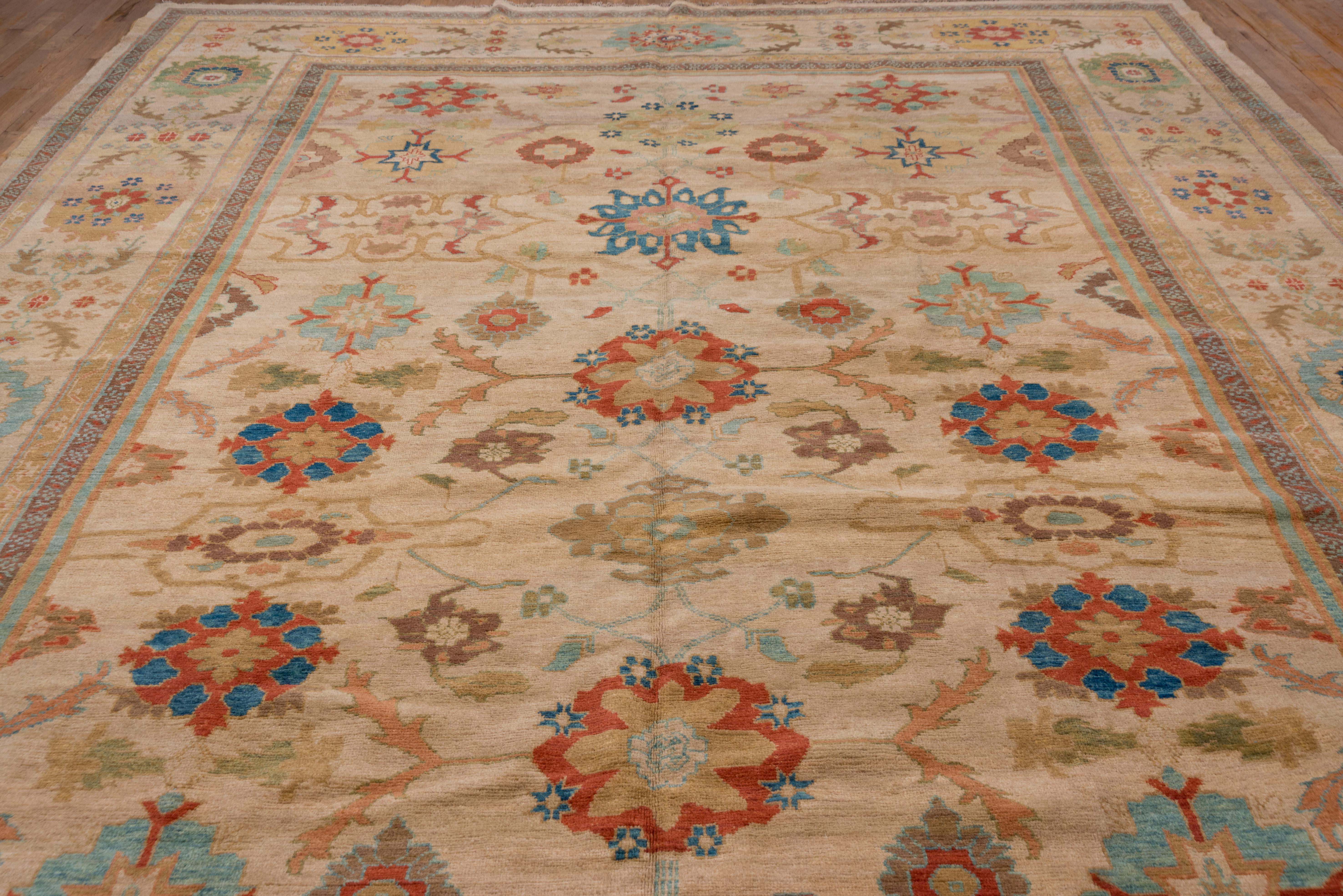 Hand-Knotted Sultanabad Carpet, Handmade Wool Carpet