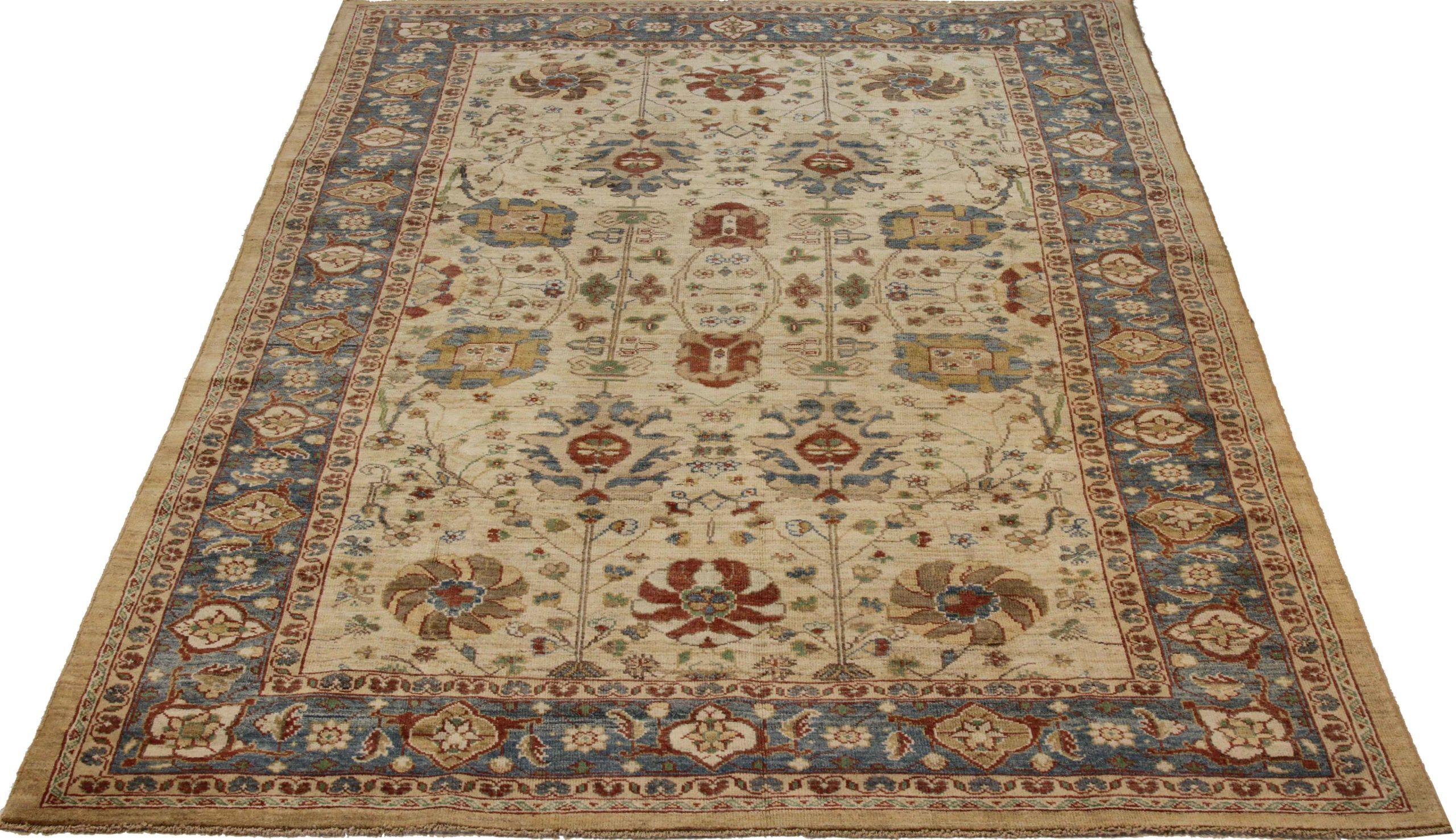 Scopri l'eleganza di questo Sultanabad unico nel suo genere, caratterizzato da una splendida lavorazione artigianale del 1990 circa. Progettato con una meticolosa attenzione ai dettagli, questo design esclusivo è perfetto per valorizzare il tuo