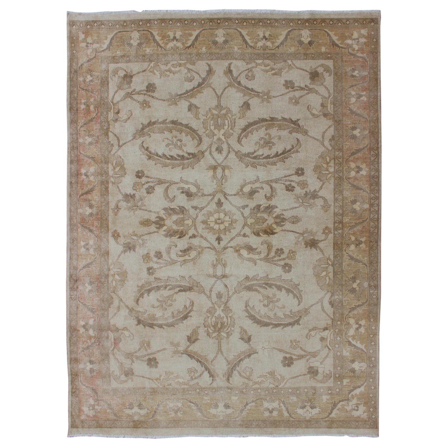 Tapis moderne Sultanabad Design dans des tons sourds