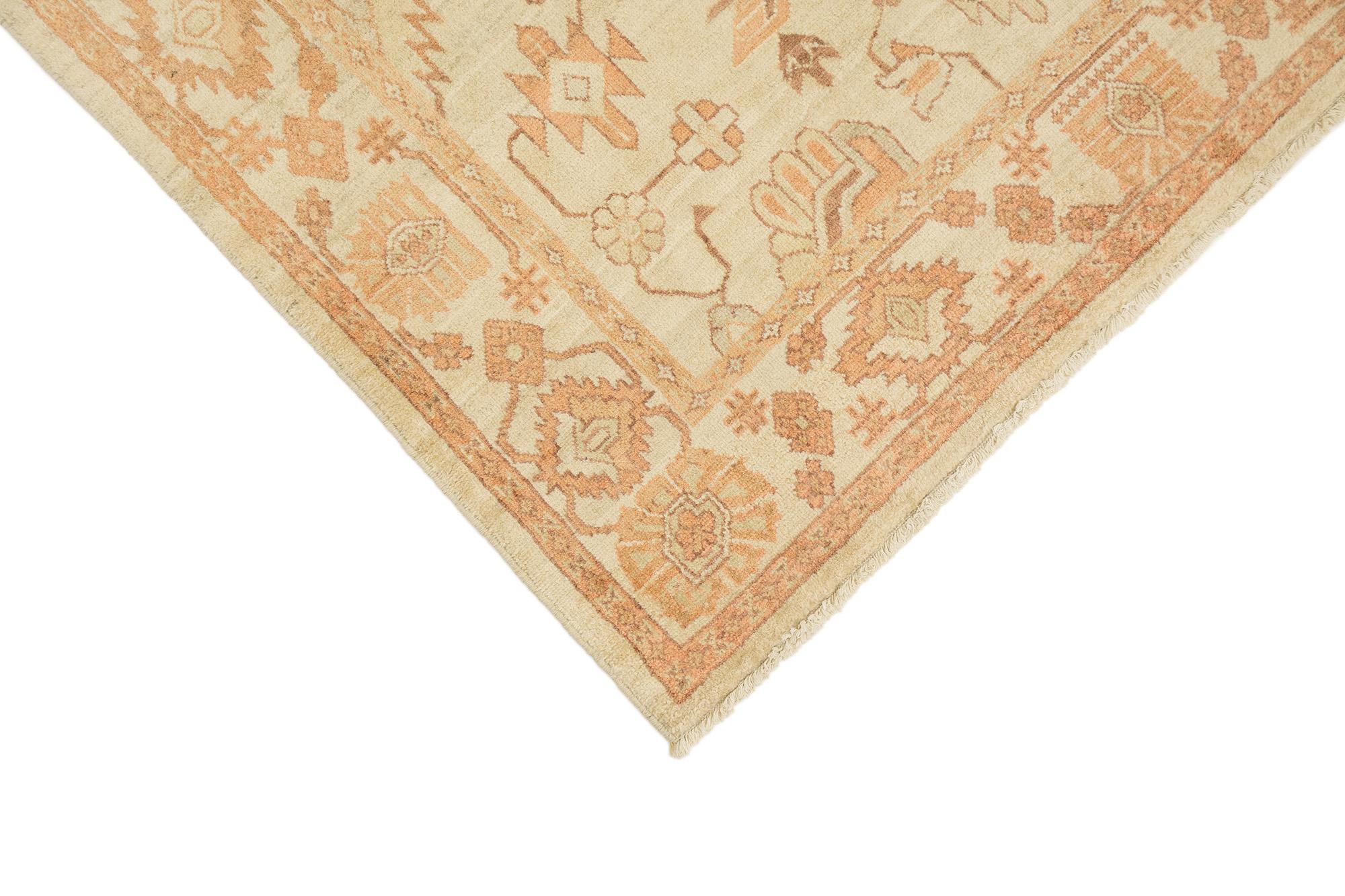 Sultanabad (Elfenbein, Beige, Terrakotta-Rot, 9'8