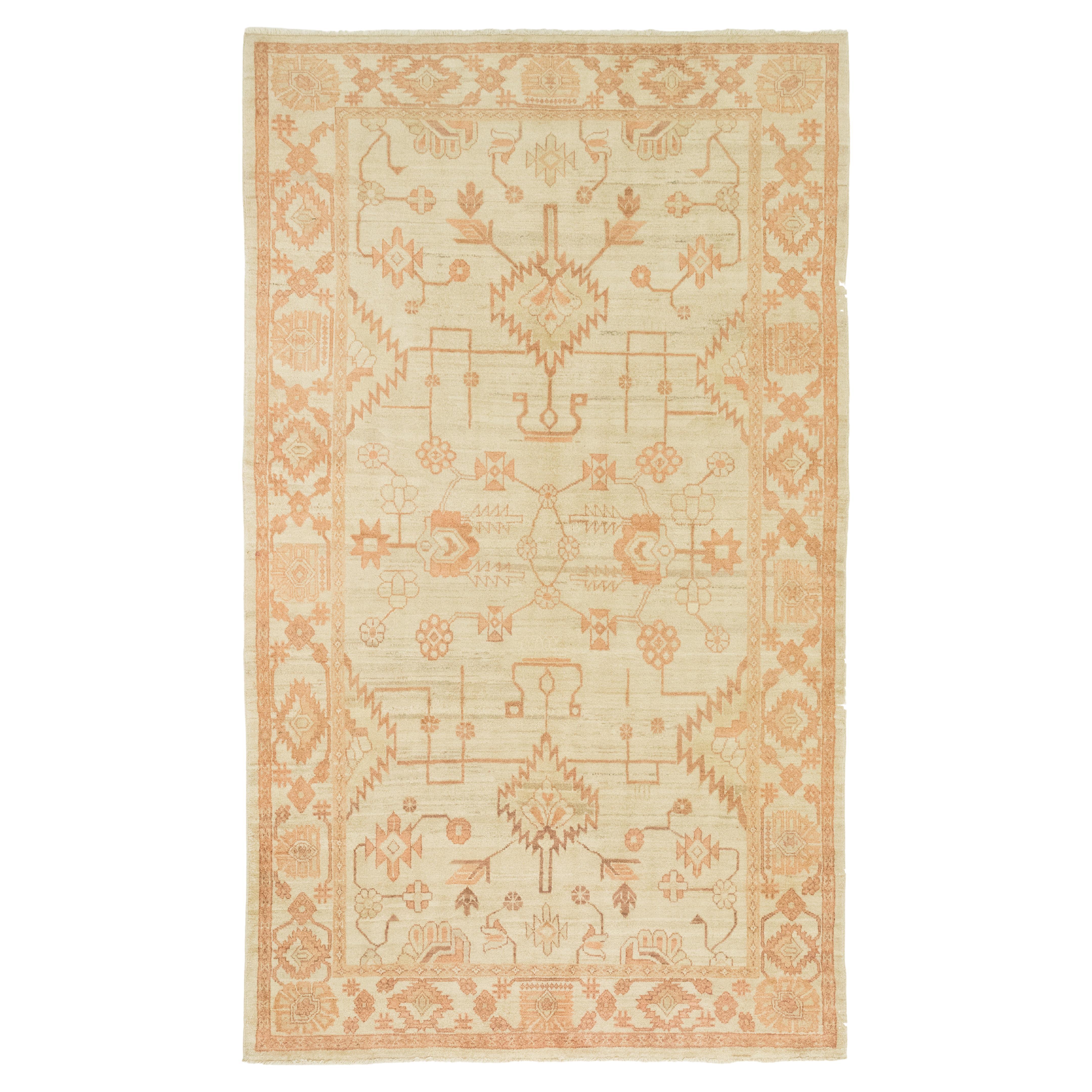 Sultanabad (Elfenbein, Beige, Terrakotta-Rot, 9'8" × 5'9")