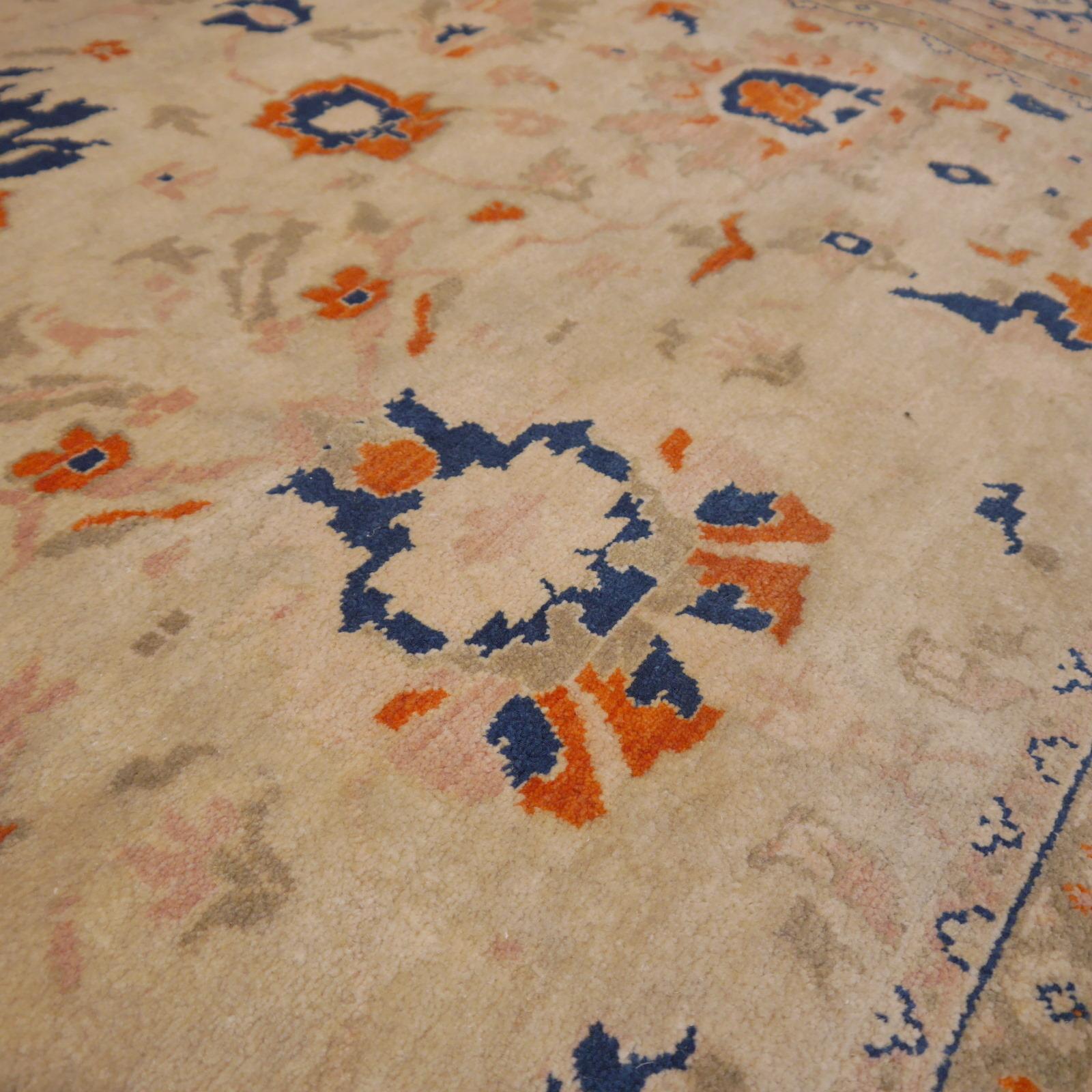 8 x 10 ft Sultanabad Mahal Design Rug Hand Knotted Wool Pile For Sale 4
