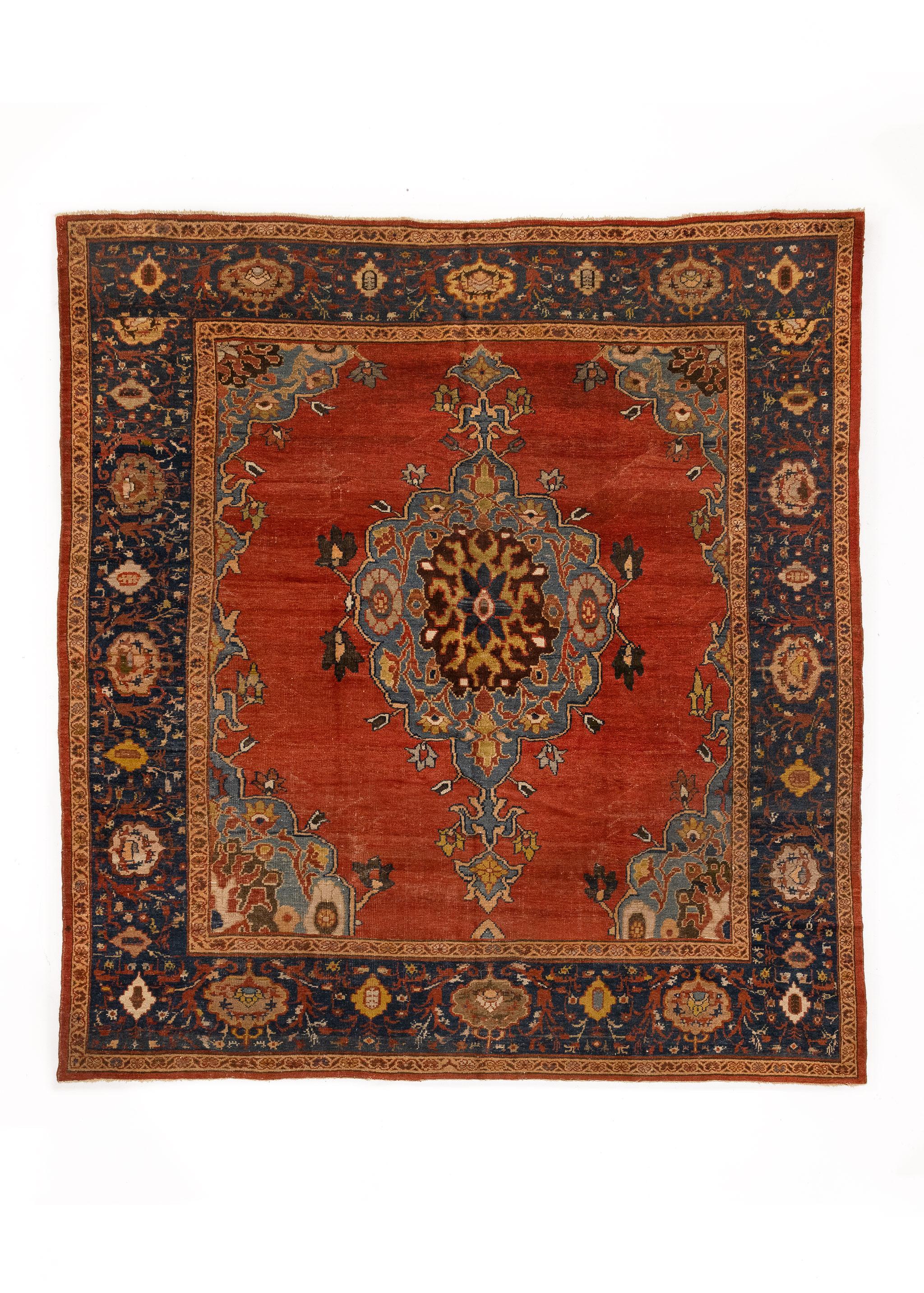 19th Century Sultanabad Rug Antique, circa 1870s For Sale