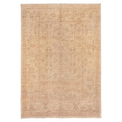 Sultanabad Rug Faded Sand Field with Tonal Botanical Motifs
