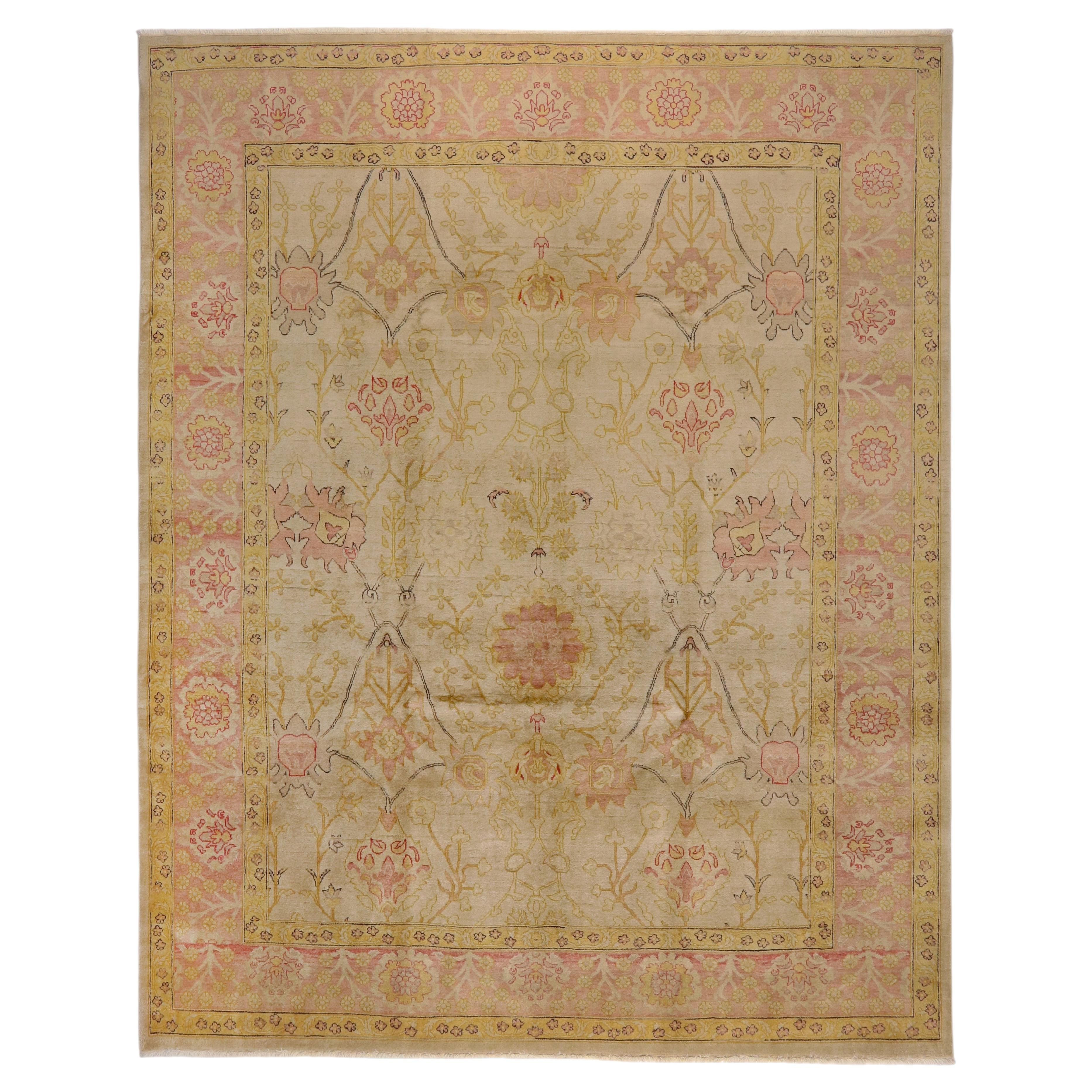 Sultanabad Rug, Soft Red, Beige and Gold, 10'2" x 8'0"