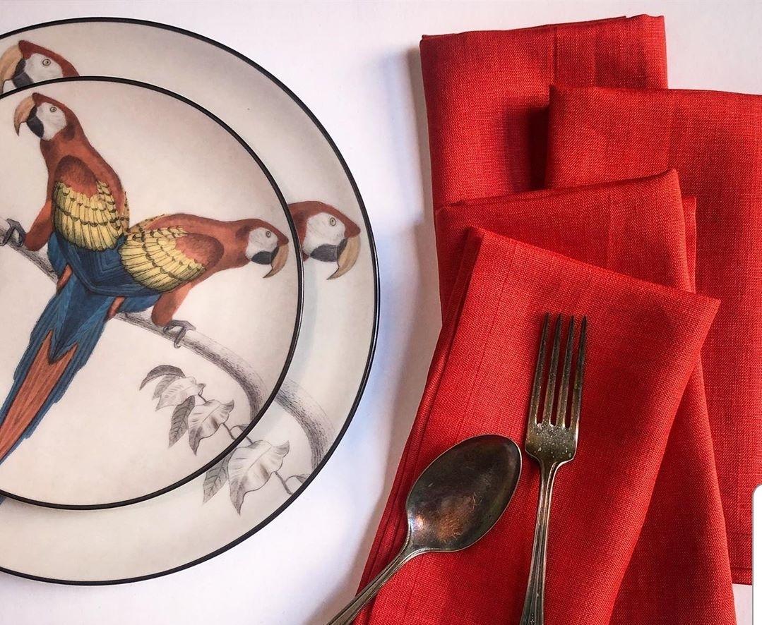The Sultan's journey is an inspiring collection created by Patch NYC for Les-Ottomans that recreates, through characters, the magic world of the Sultans and Ottoman Empire.
This red Parrots porcelain plate is an homage to the parrots that were