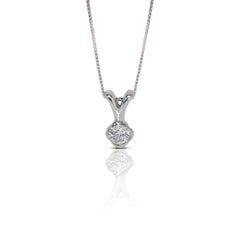 Sultry White Gold Solitaire Diamond Necklace