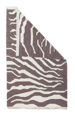 Sumak Teppich, Wolle und Baumwolle, Geometrisches Design, Indischer Ursprung, 3' x 5'