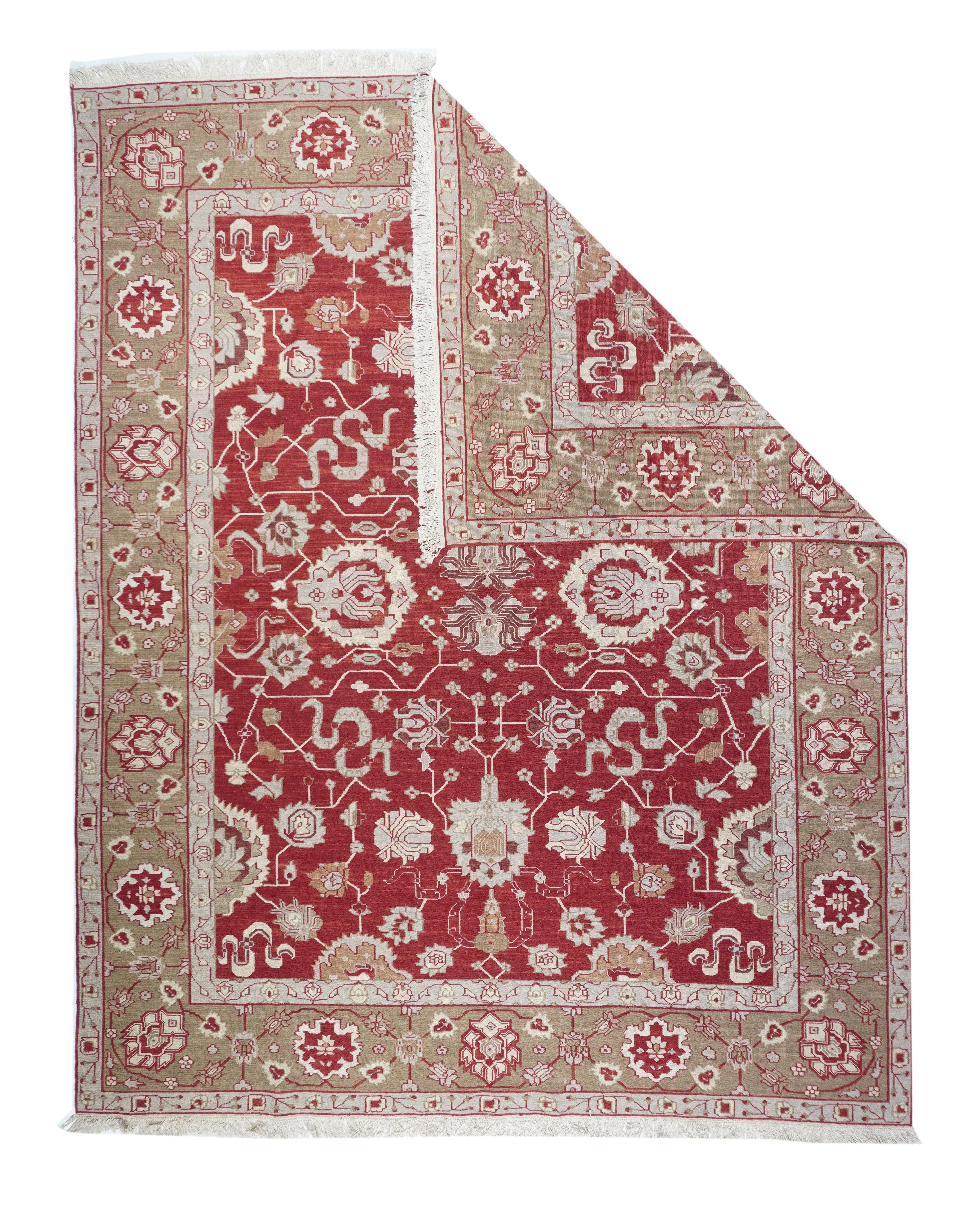 Sumak Teppich 8'0'' x 10'0''. Eher eine Technik als eine bestimmte Art, bei der die Kettfäden mit farbigen Schussfäden umwickelt werden, um ein Muster zu erzeugen. Kaukasische, türkische, persische und andere Typen.  Ergibt einen flachen, florfreien