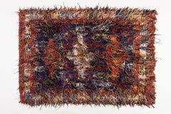 Hand-Woven Silk Sumakh Carpet, Turkmenistan, Late 20th Century, 1984