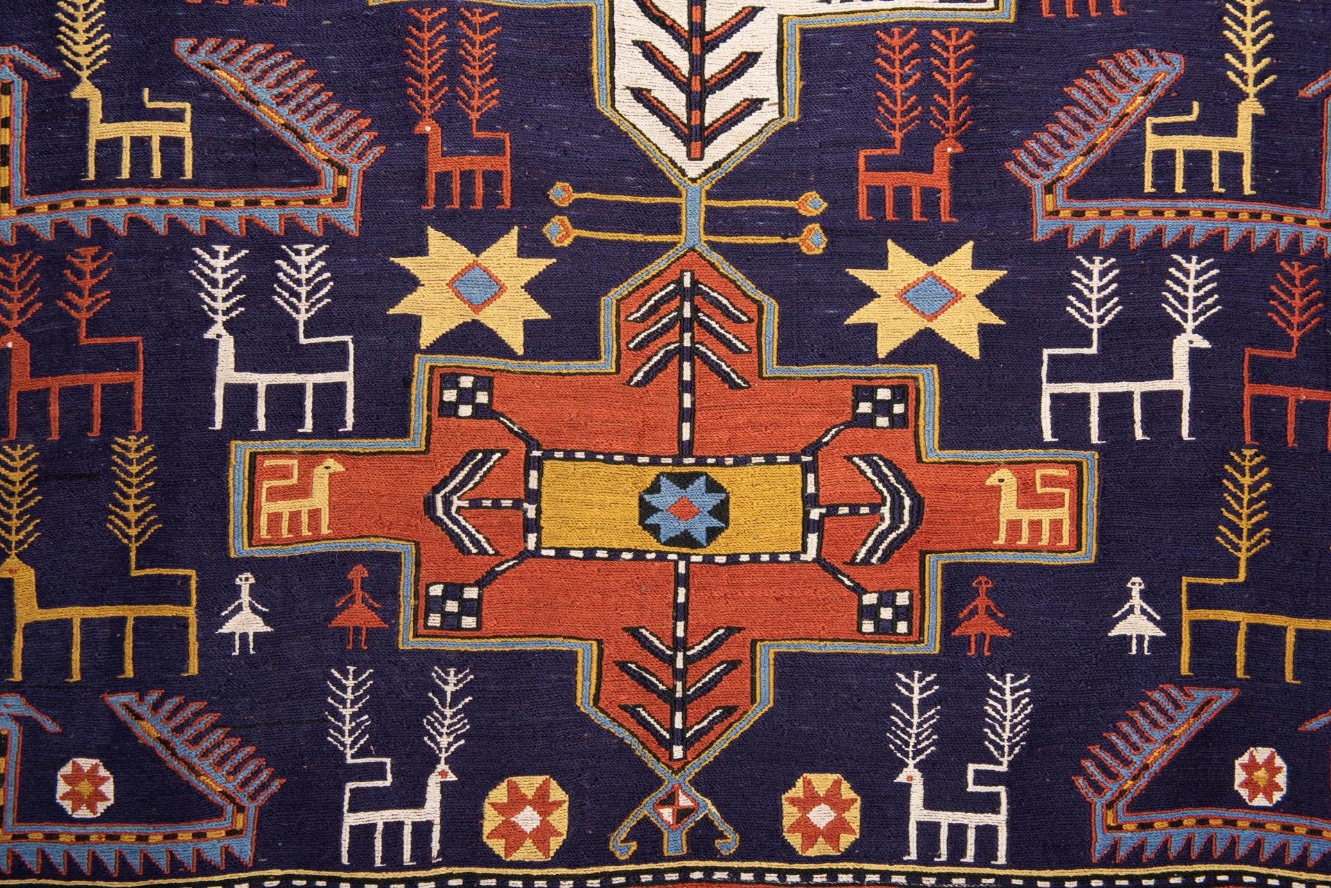 SUMAKH Teppich aus Seide (20. Jahrhundert) im Angebot