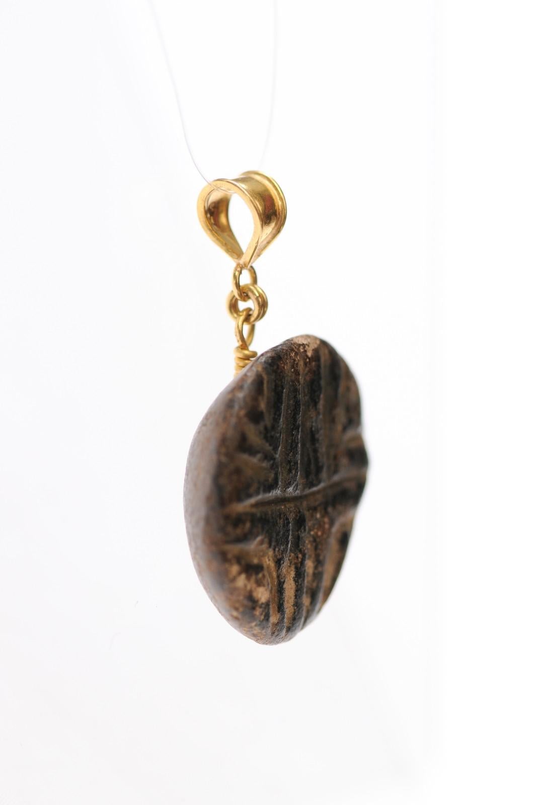 Sumarian Steotite Stamp Pendant For Sale 1