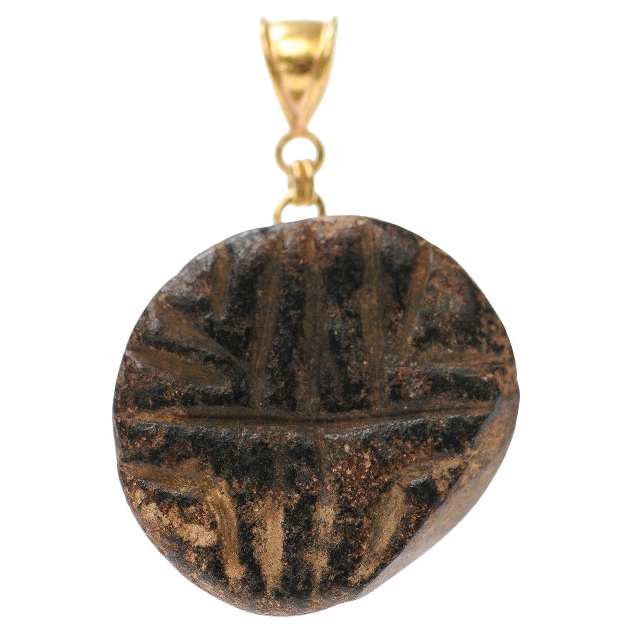 Sumarian Steotite Stamp Pendant For Sale