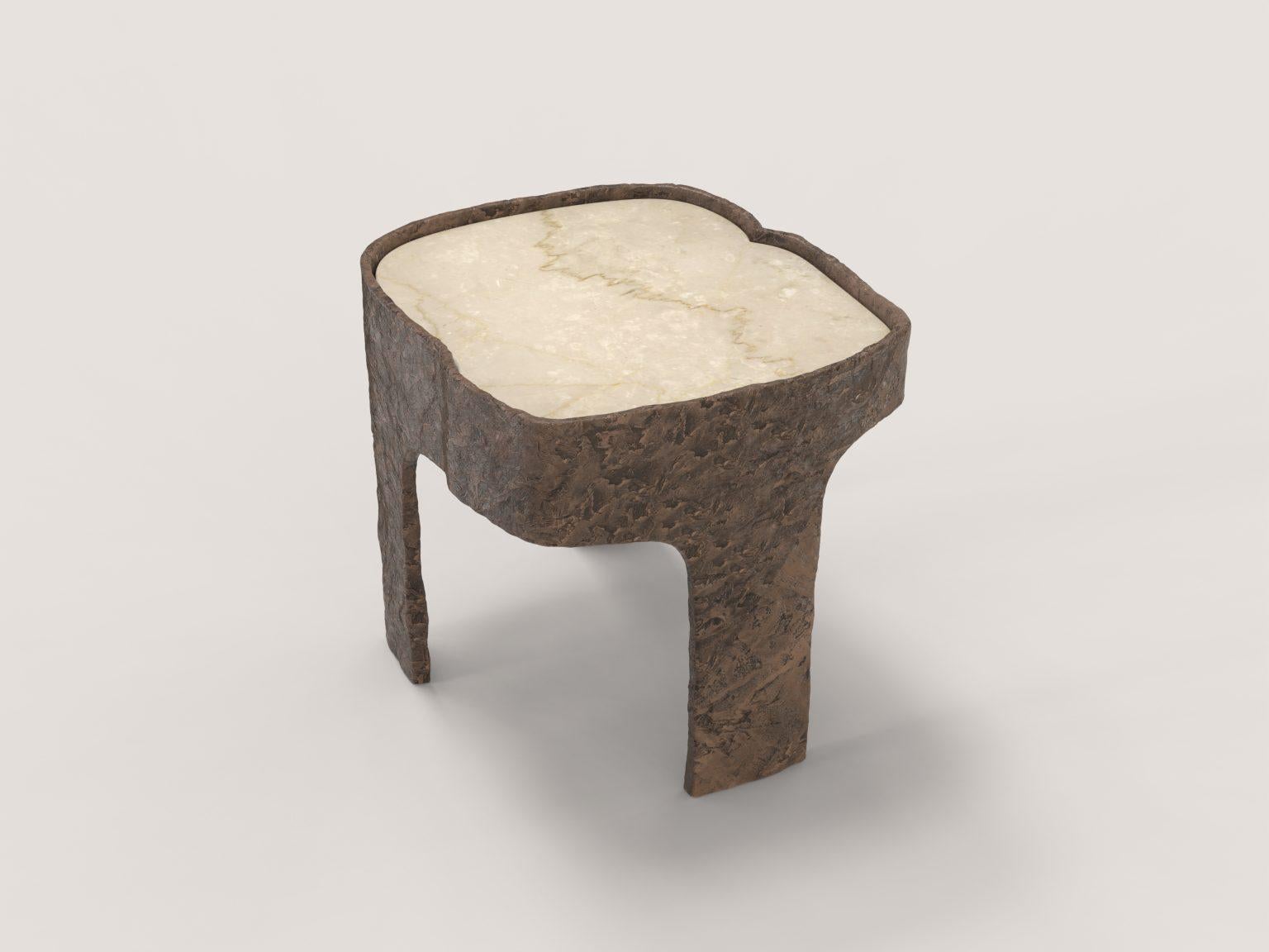 Post-Modern Sumatra Bronze V1 Side Table by Edizione Limitata For Sale