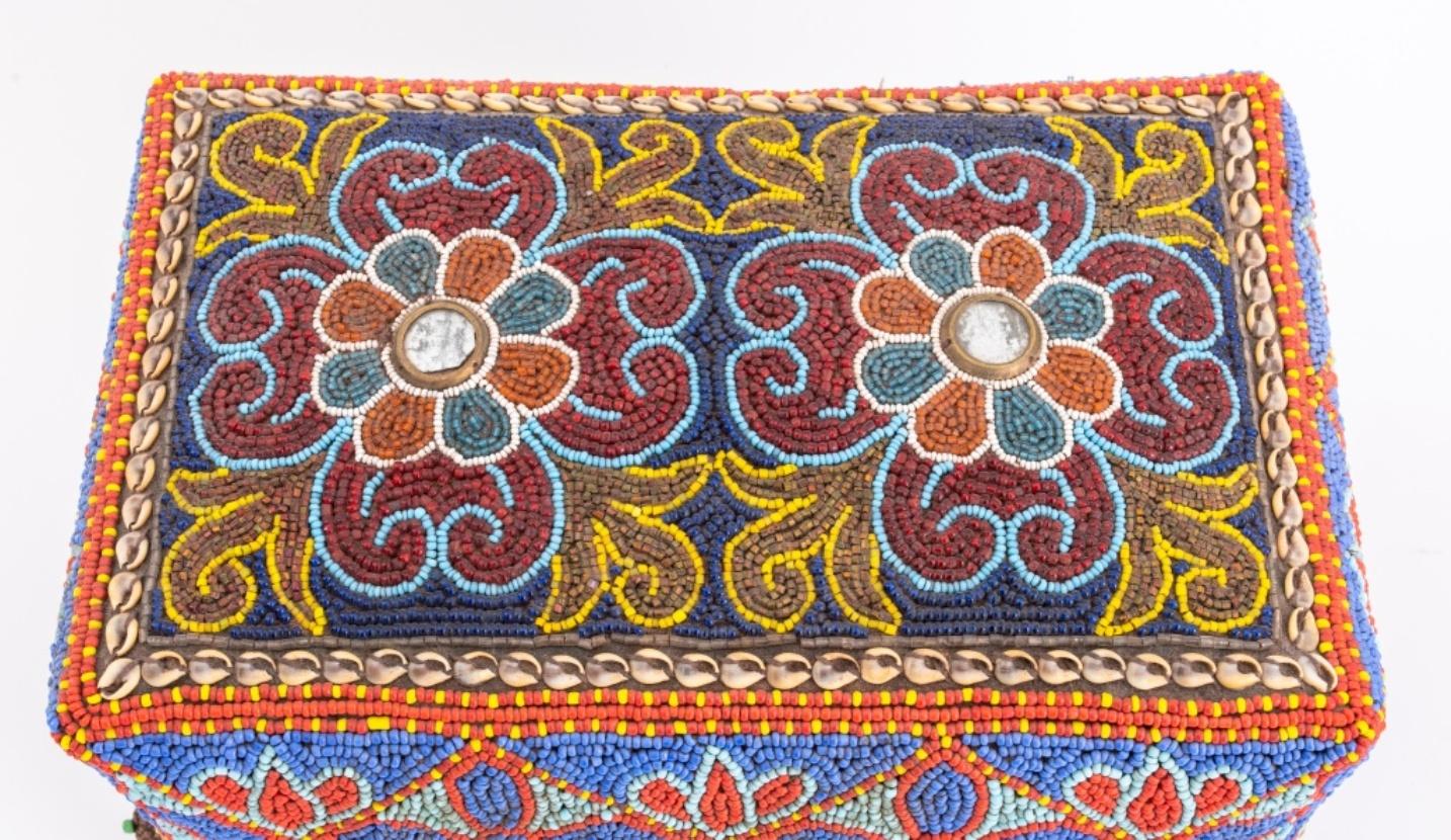 20th Century Sumatran Beaded Boxes, Group of 9 For Sale